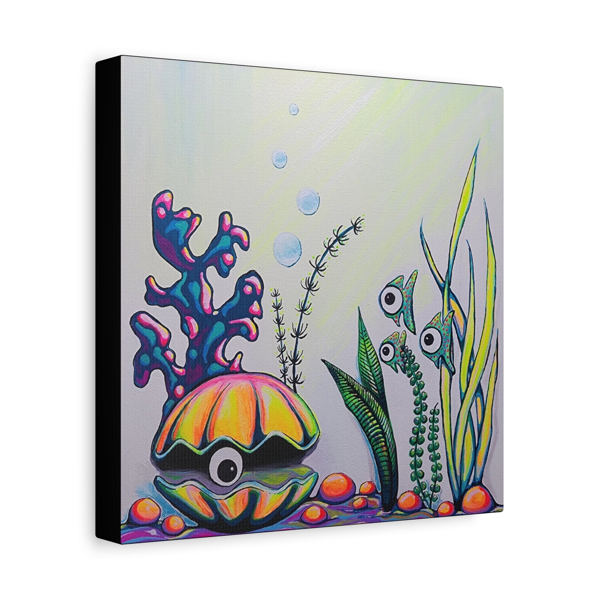 Cyclops Clam Original Canvas Art Print, Wall Decor