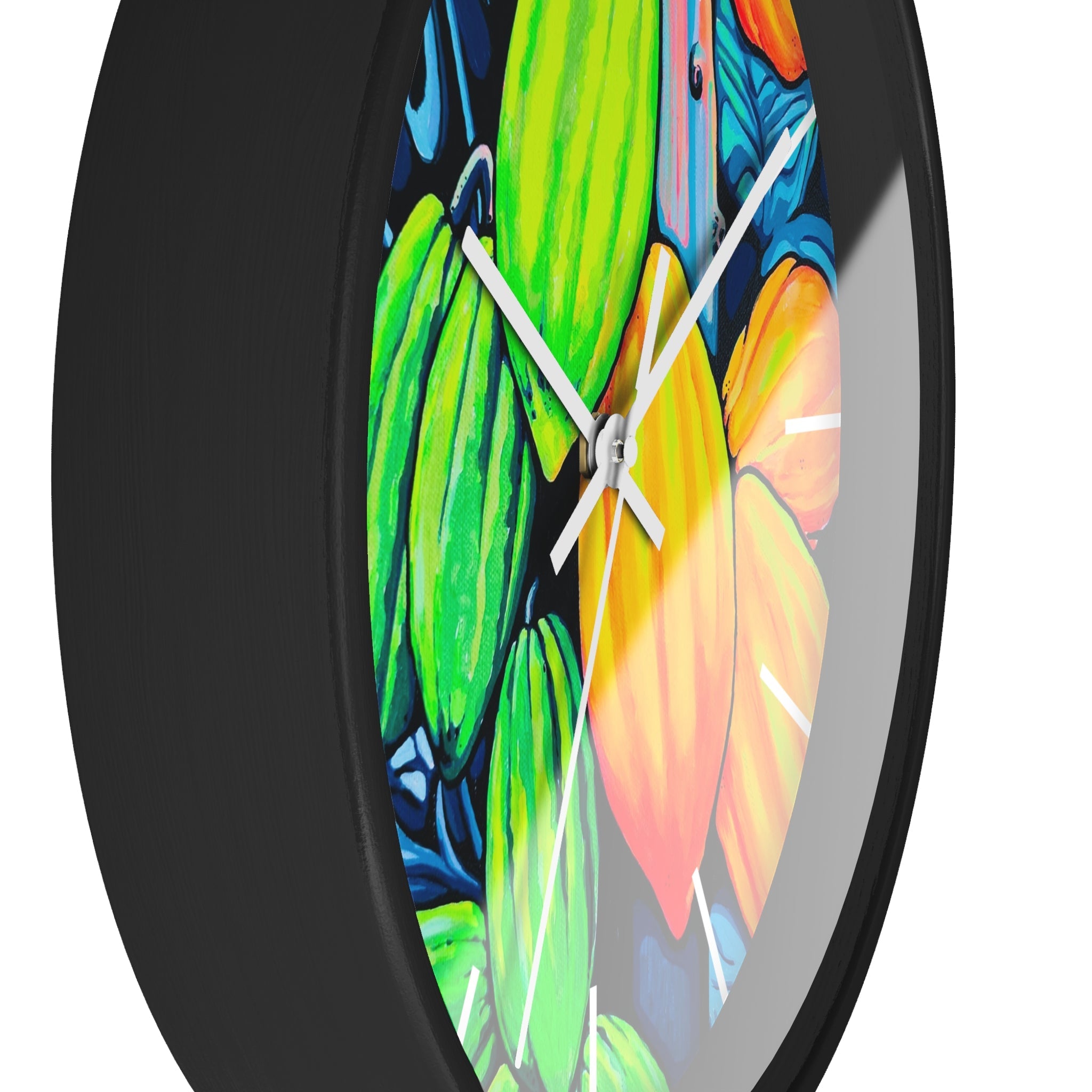 Neon Cacao Pop Art Wall Clock