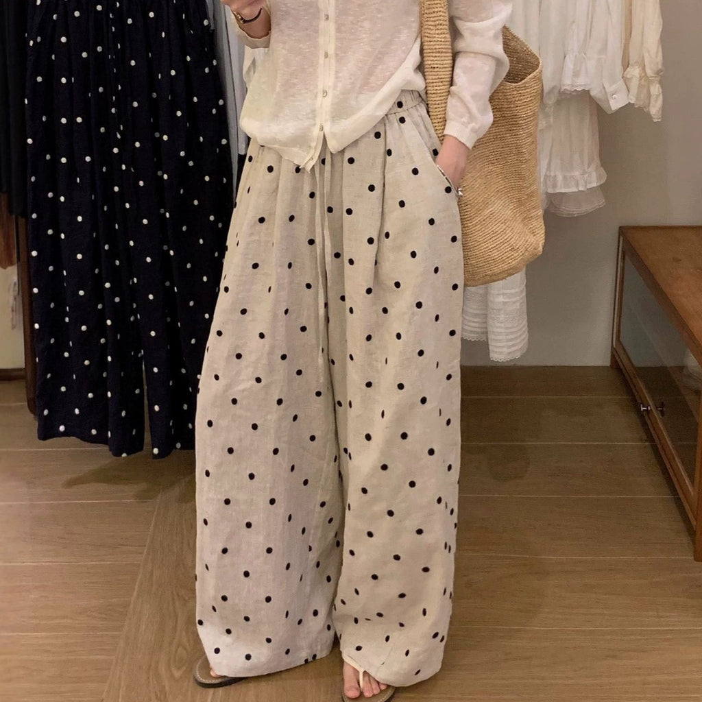 Wide-leg floor-length pants