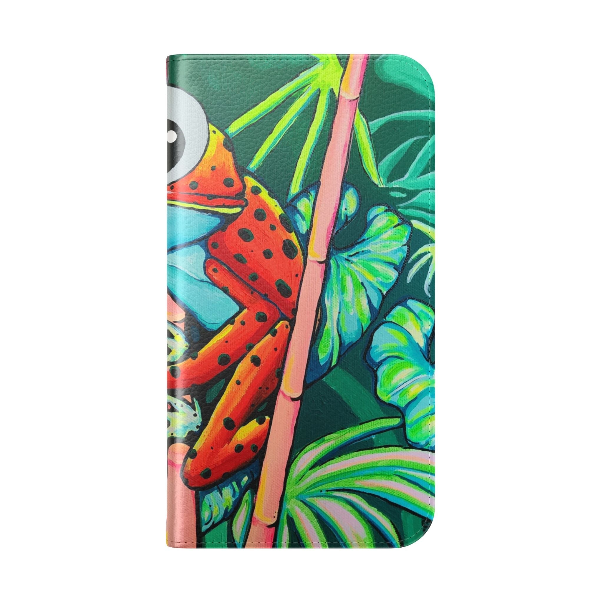 Cyclops Red Frog Flip Phone Case – Wallet Cover with Card Slots