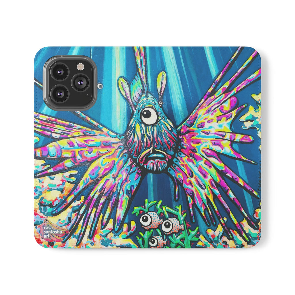 Cyclops Lionfish Flip Phone Case – Wallet Cover with Card Slots