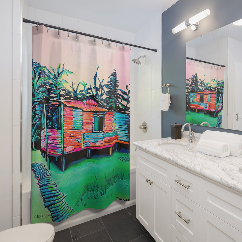 Luis Russell House Bocas Pop Art Shower Curtain