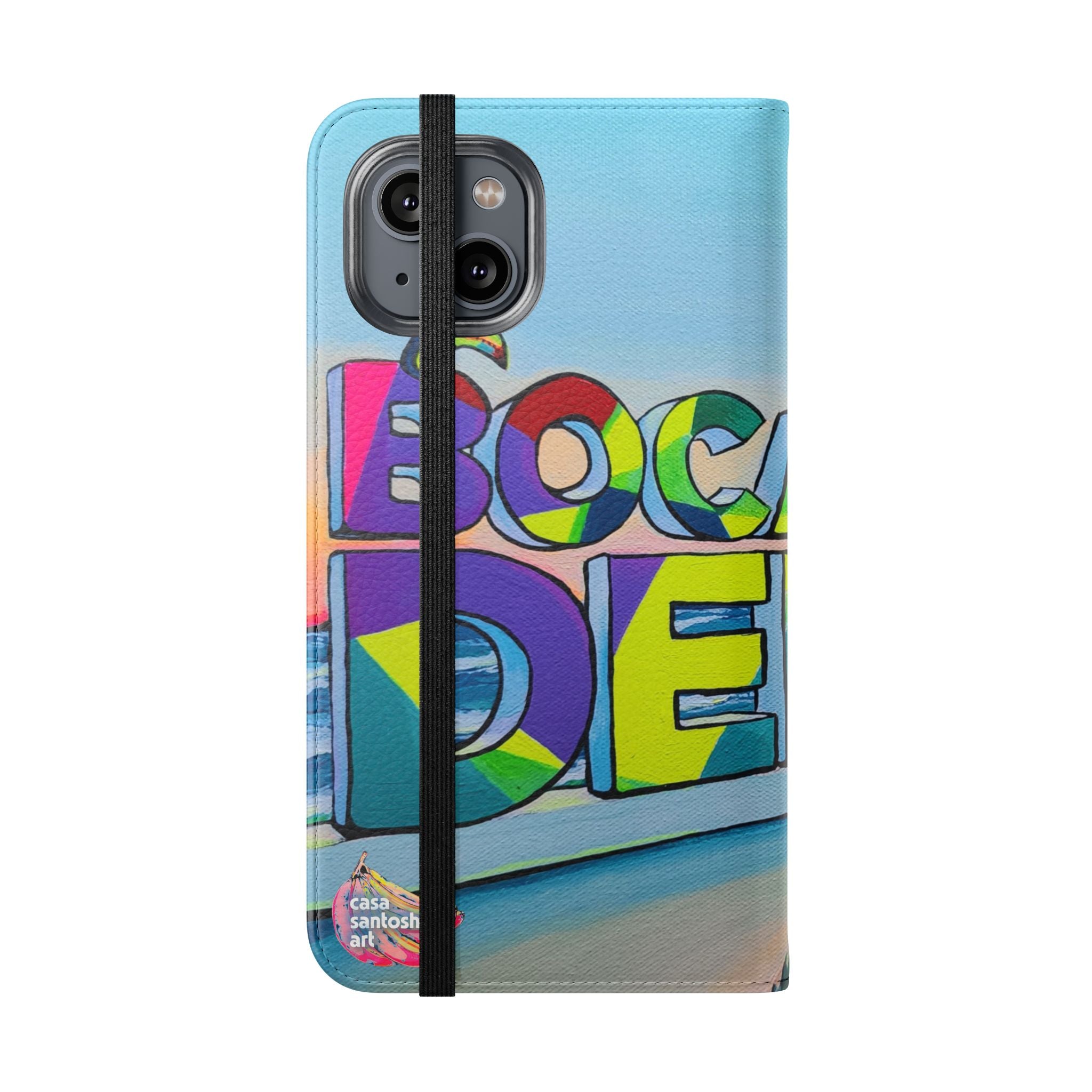 Bocas Del Toro Sign Flip Phone Case – Wallet Cover with Card Slots