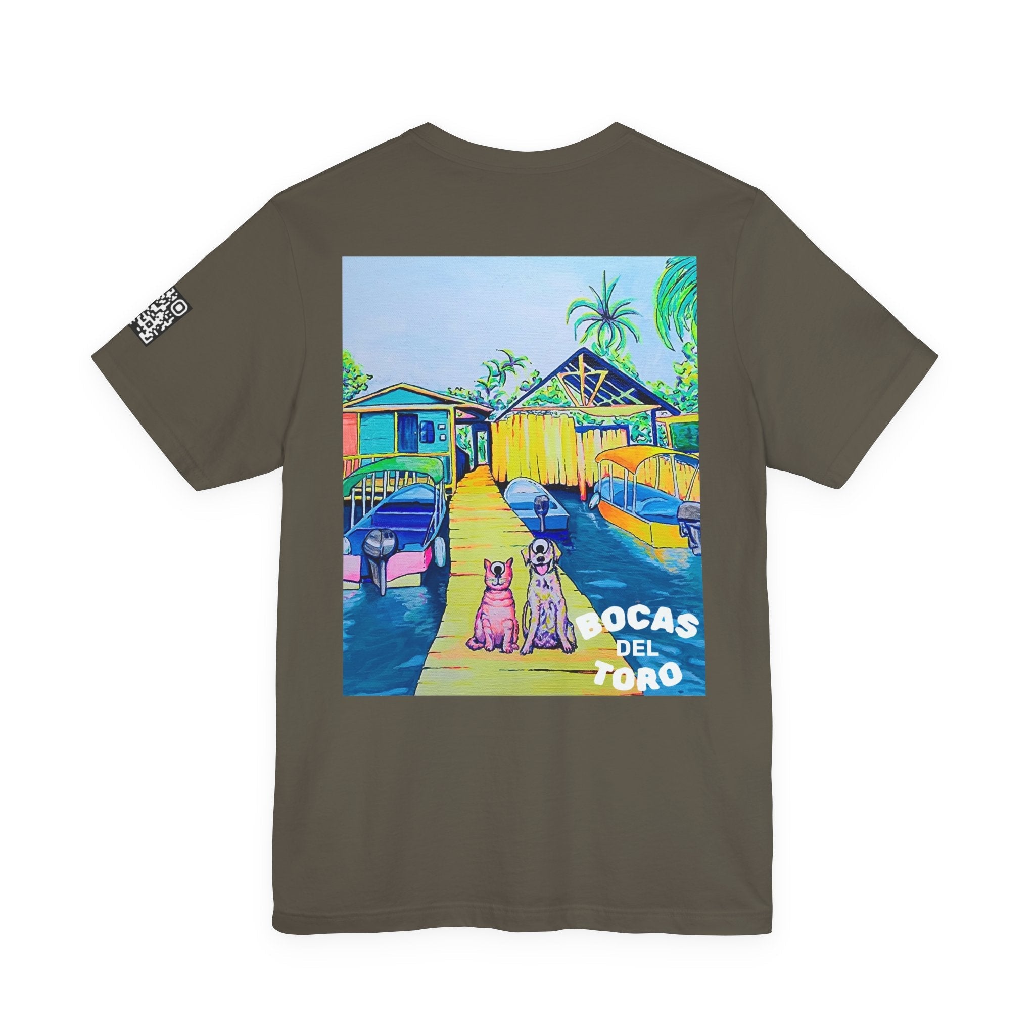 Unisex Cyclops Cat and Dog in Bocas Tee