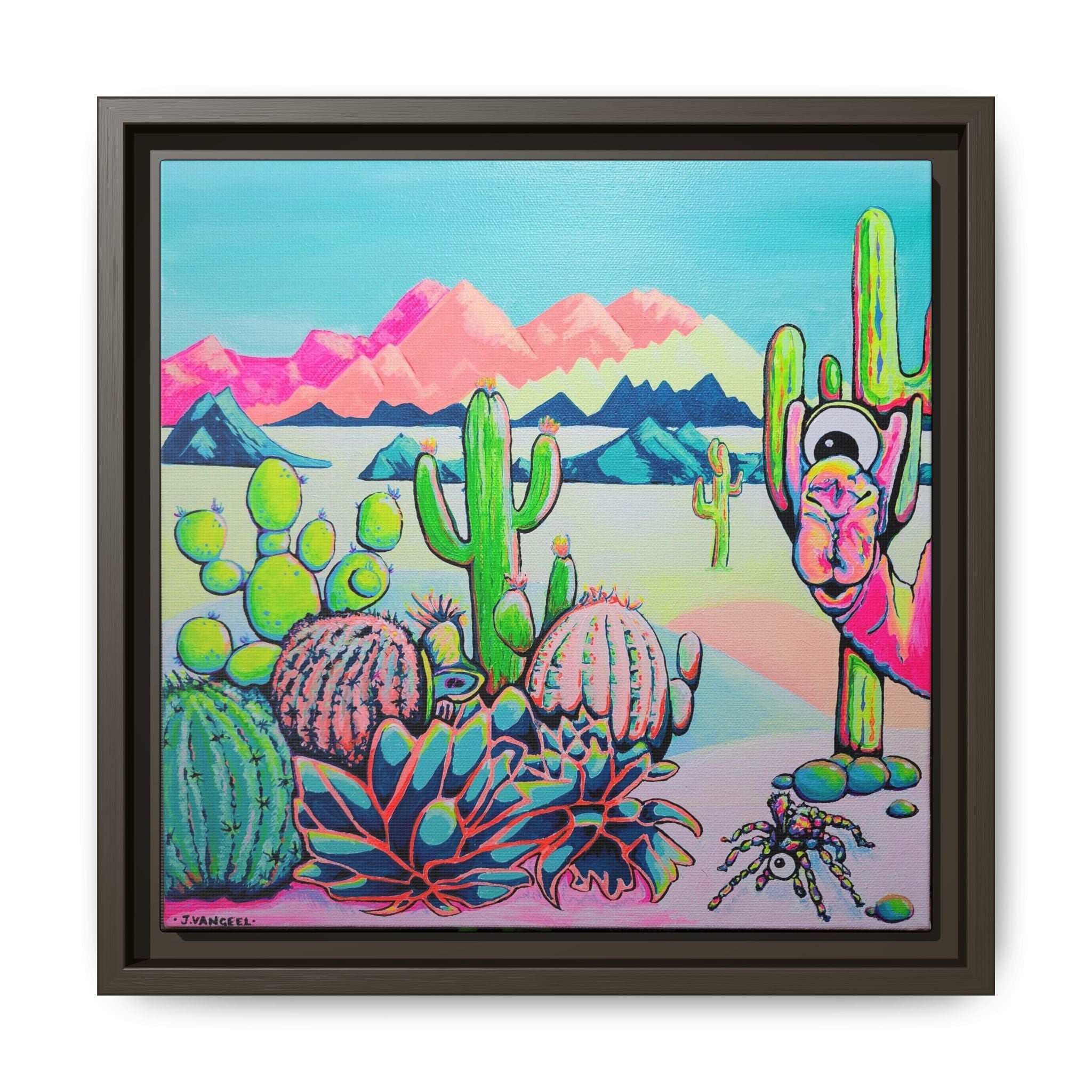 Framed Cyclops Camel Canvas Print