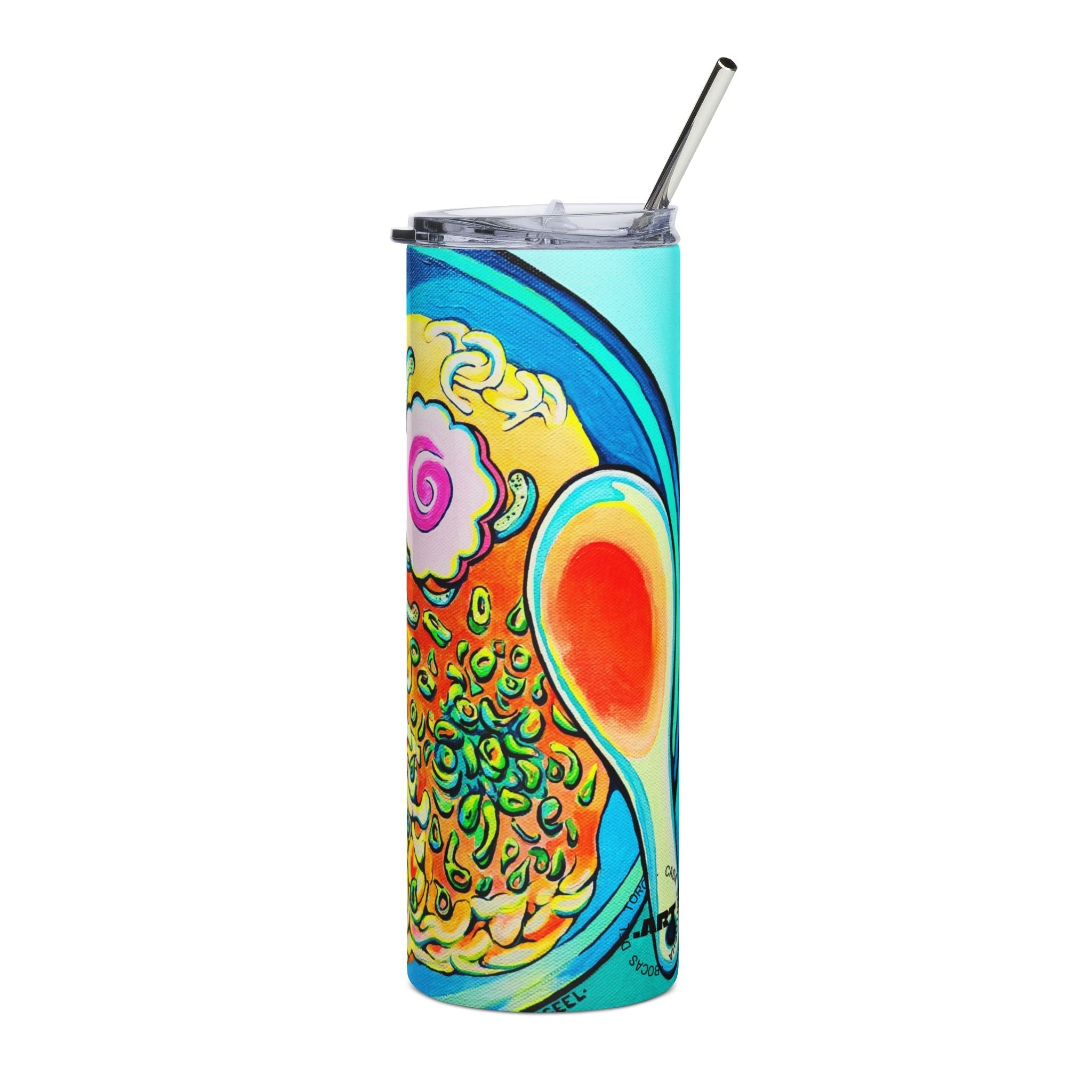 Neon Ramen Stainless Steel Tumbler, 20oz | Fun Travel Mug, Eco-Friendly