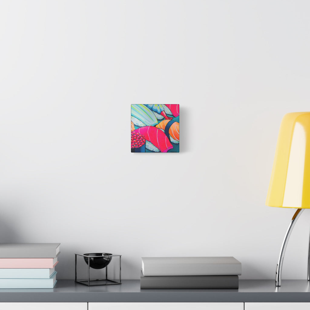 Neon Sushi Canvas Print, Original Artist Design, Home Decor, Wall Art