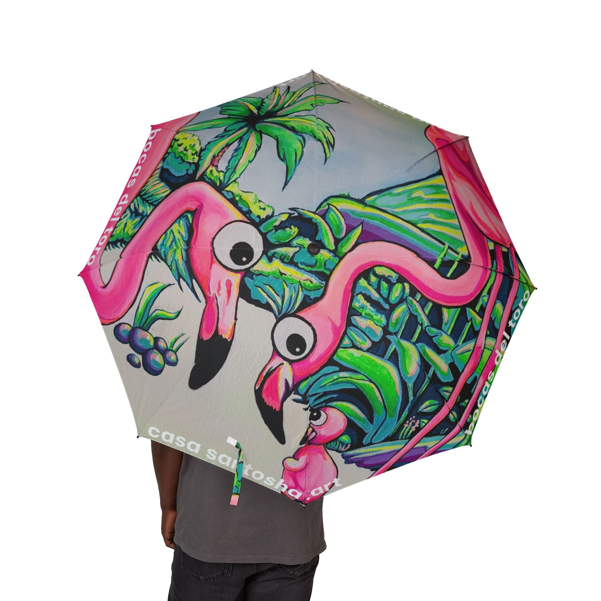 Cyclops Flamingo Family Umbrella - Foldable & Stylish Rain Gear