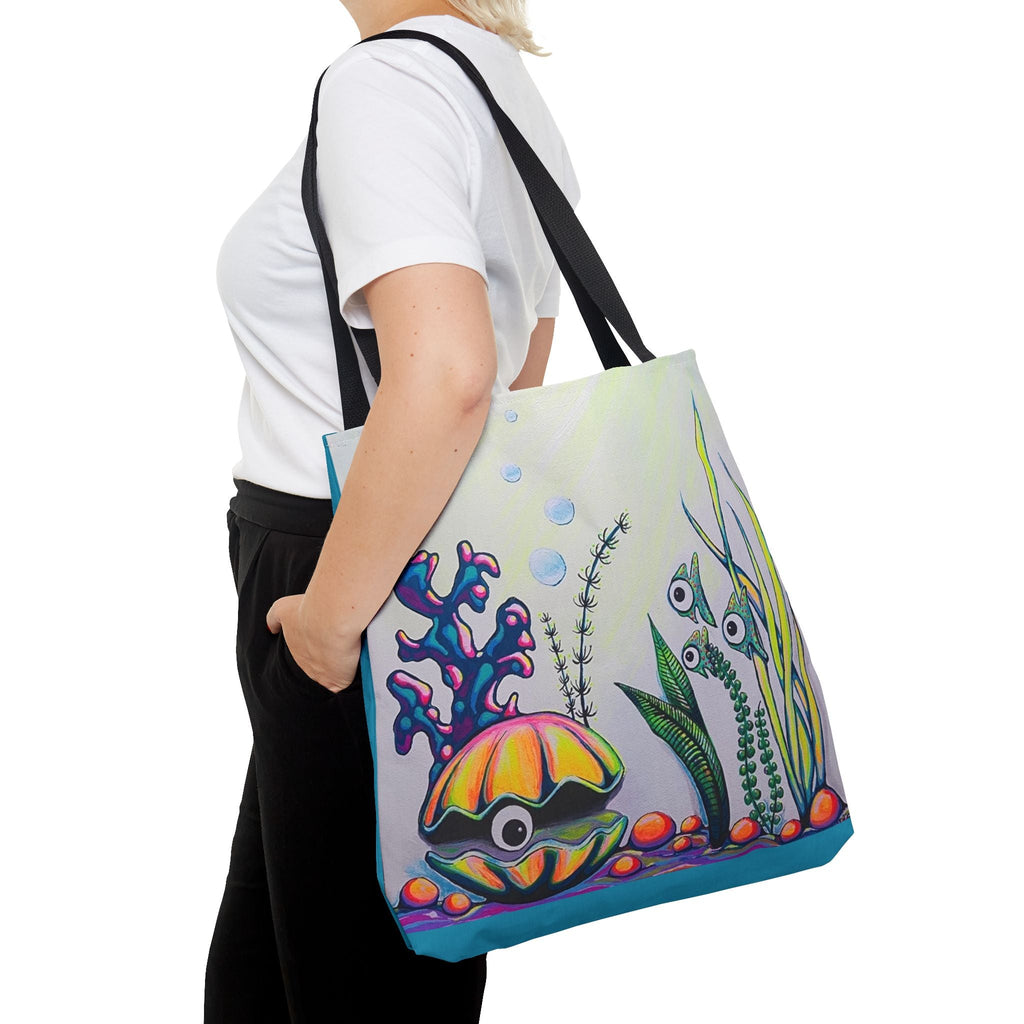 Premium Cyclops Clam Tote Bag, Original Artist Design, Reusable Shopping Tote,  Eco-Friendly
