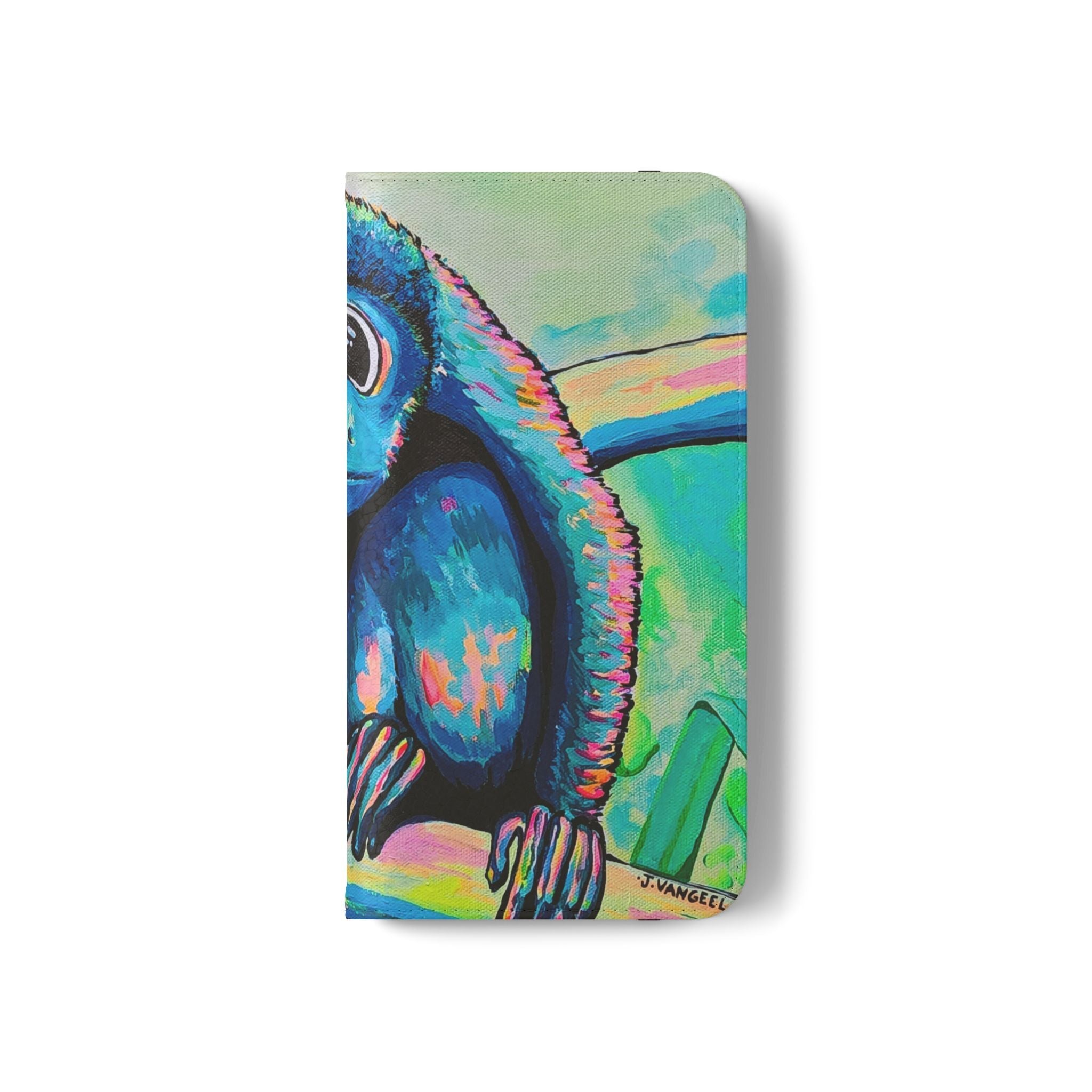 Cyclops Monkey Flip Phone Case – Wallet Cover with Card Slots