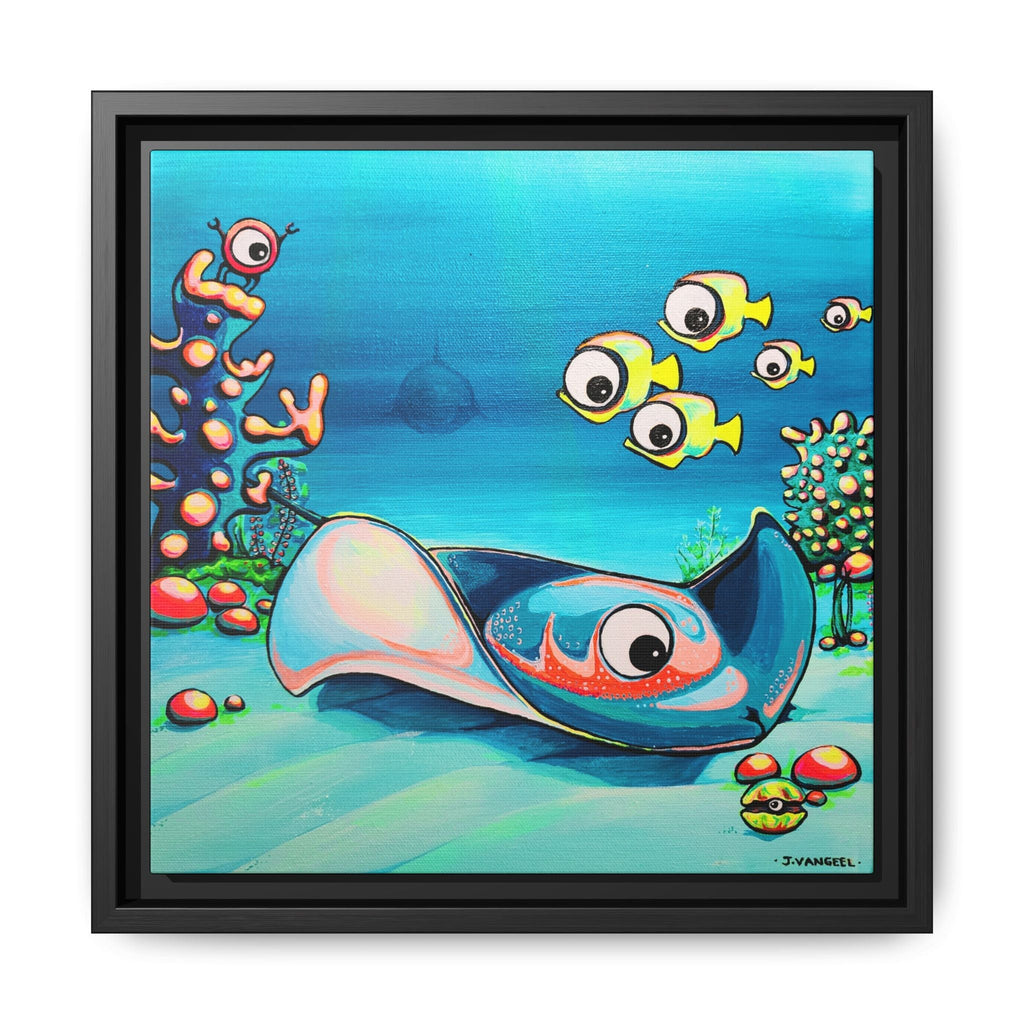 Framed Cyclops Stingray Canvas Print
