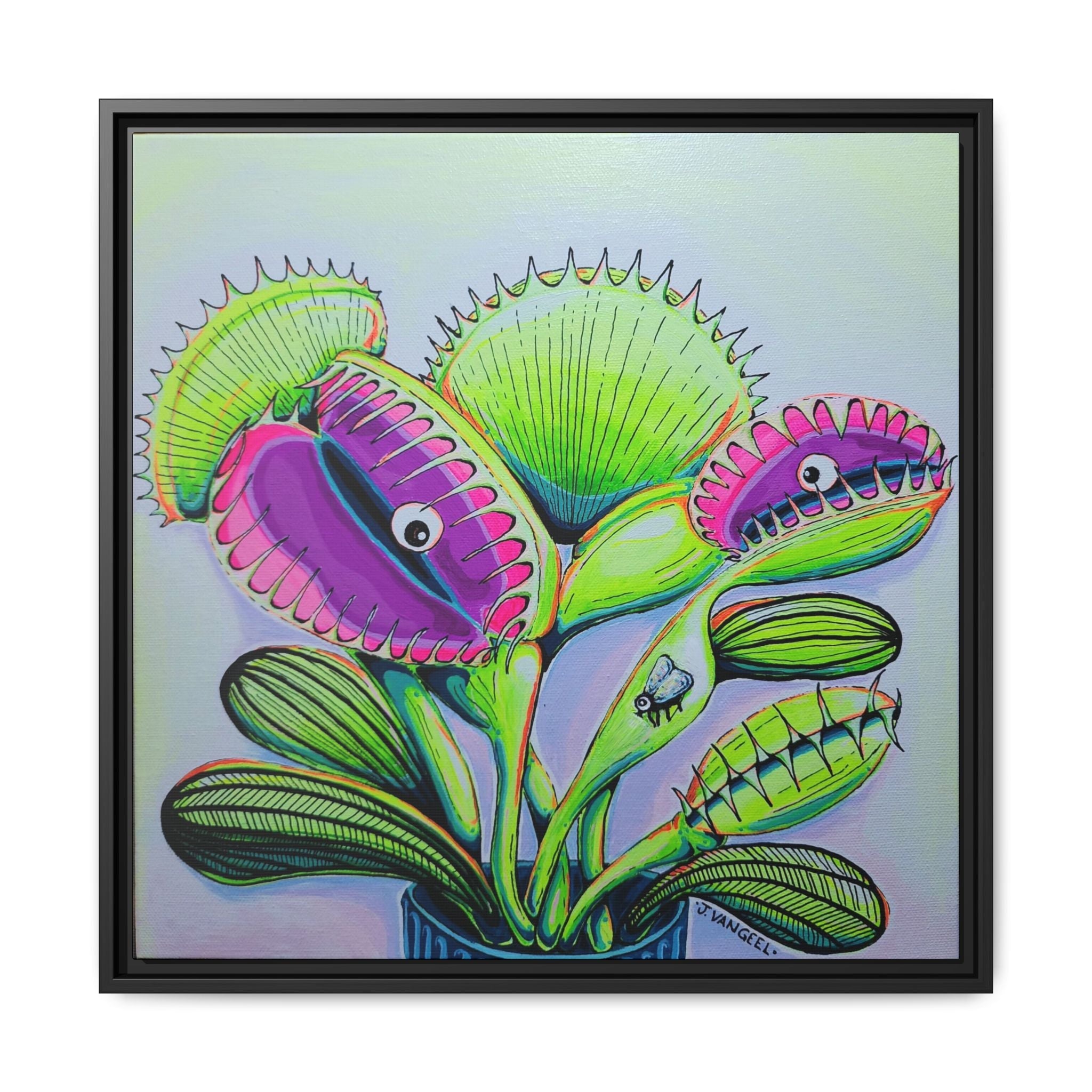 Framed Cyclops Venus Fly Trap Canvas Print