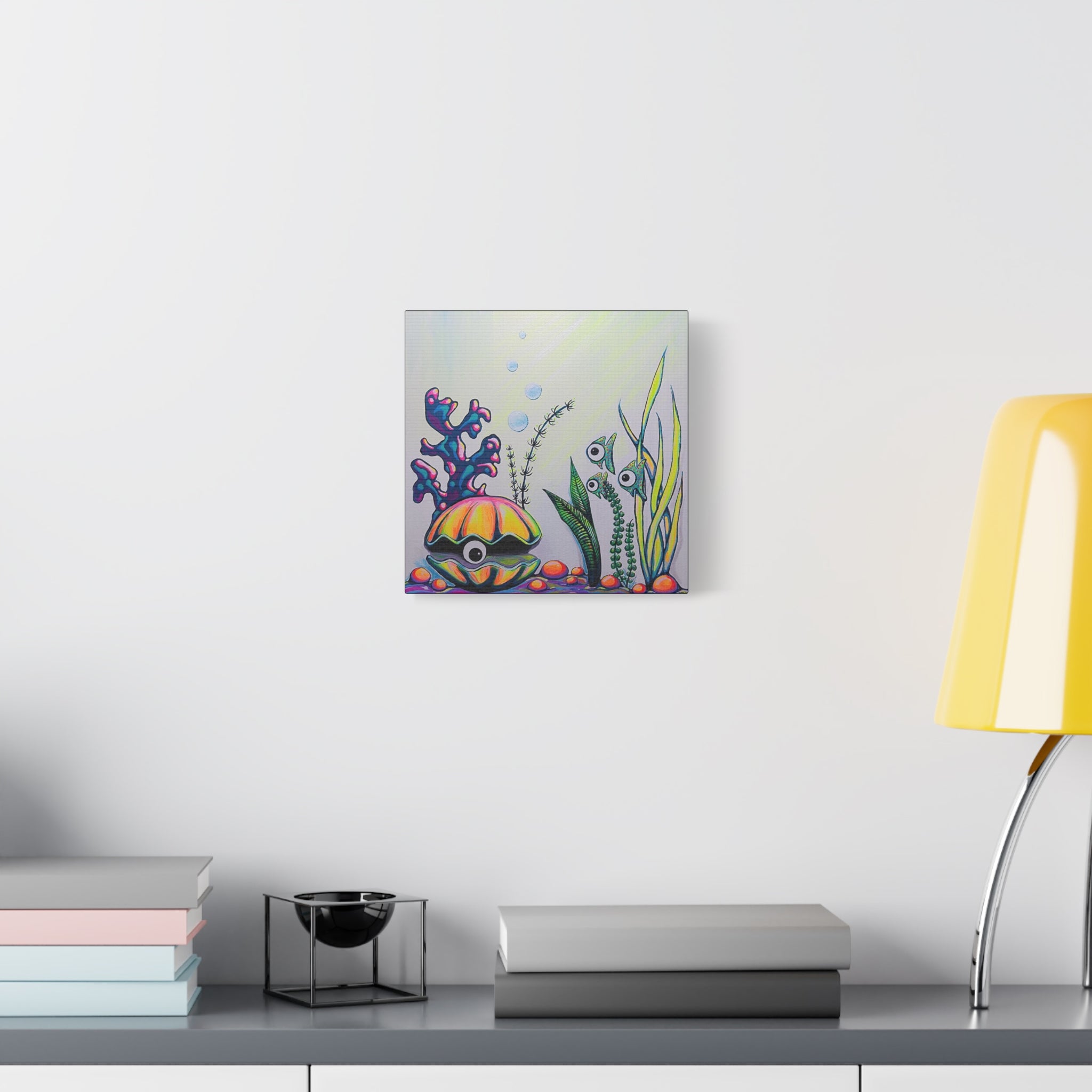 Cyclops Clam Original Canvas Art Print, Wall Decor