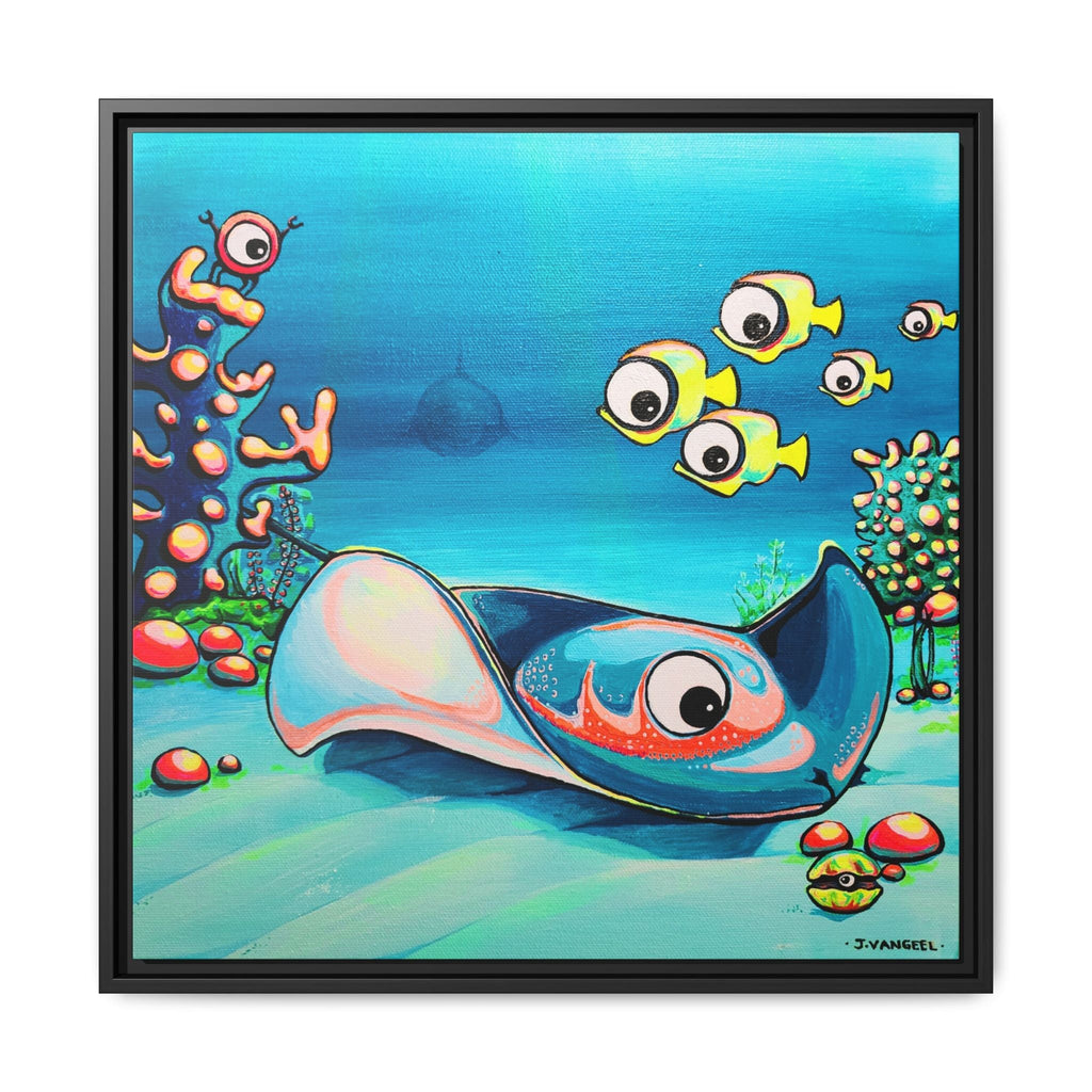Framed Cyclops Stingray Canvas Print