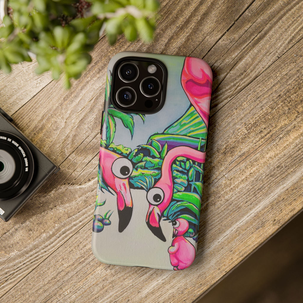 Cyclops Flamingo Family Tough Phone Case