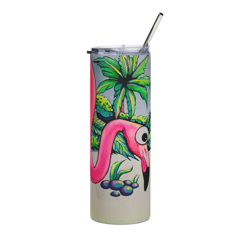 Cyclops Flamingo Family Stainless Steel Tumbler, 20oz | Fun Travel Mug, Eco-Friendly