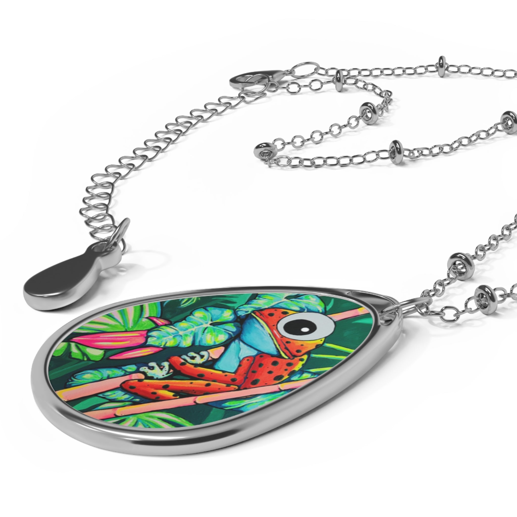Cyclops Red Frog Necklace