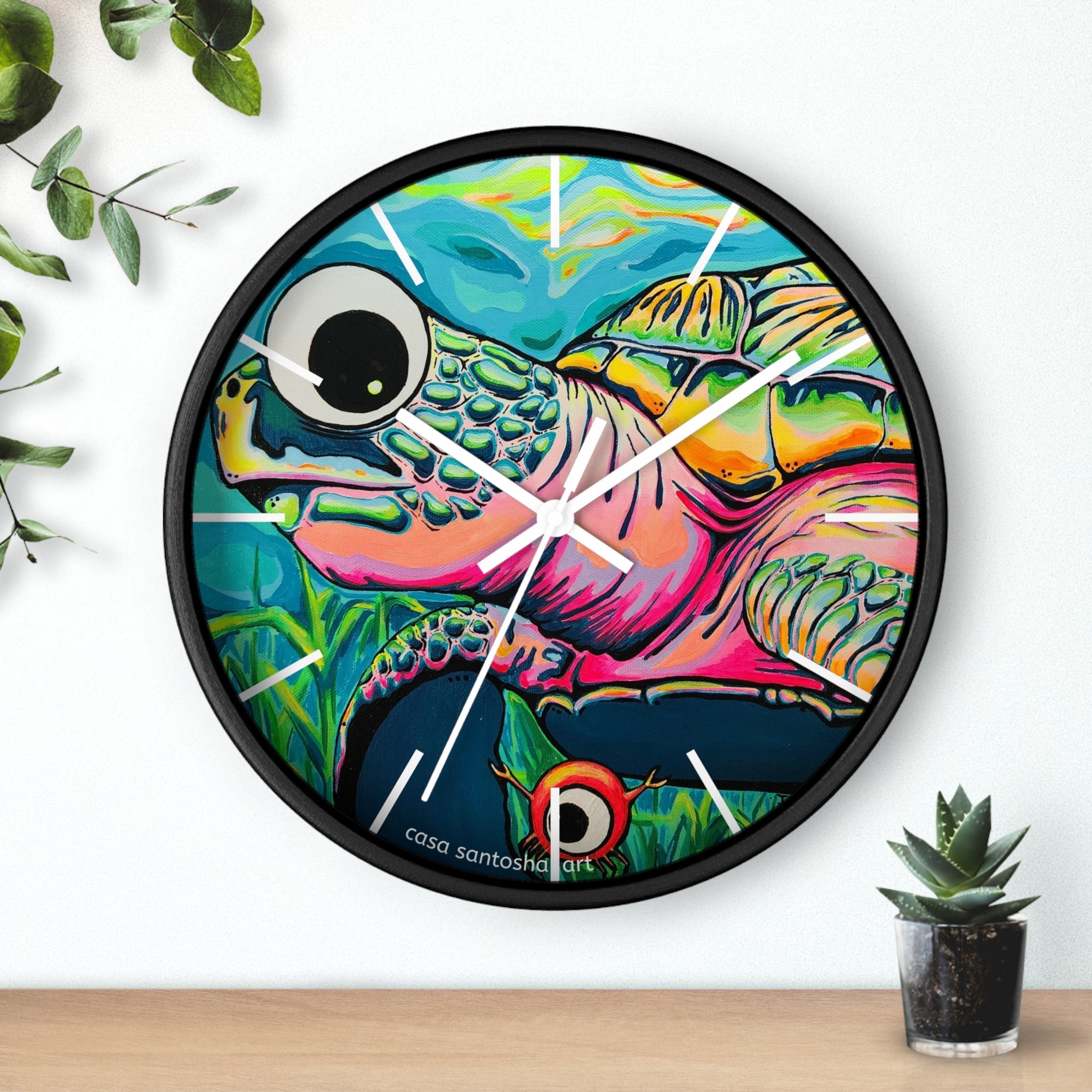 Cyclops Turtle Pop Art Wall Clock
