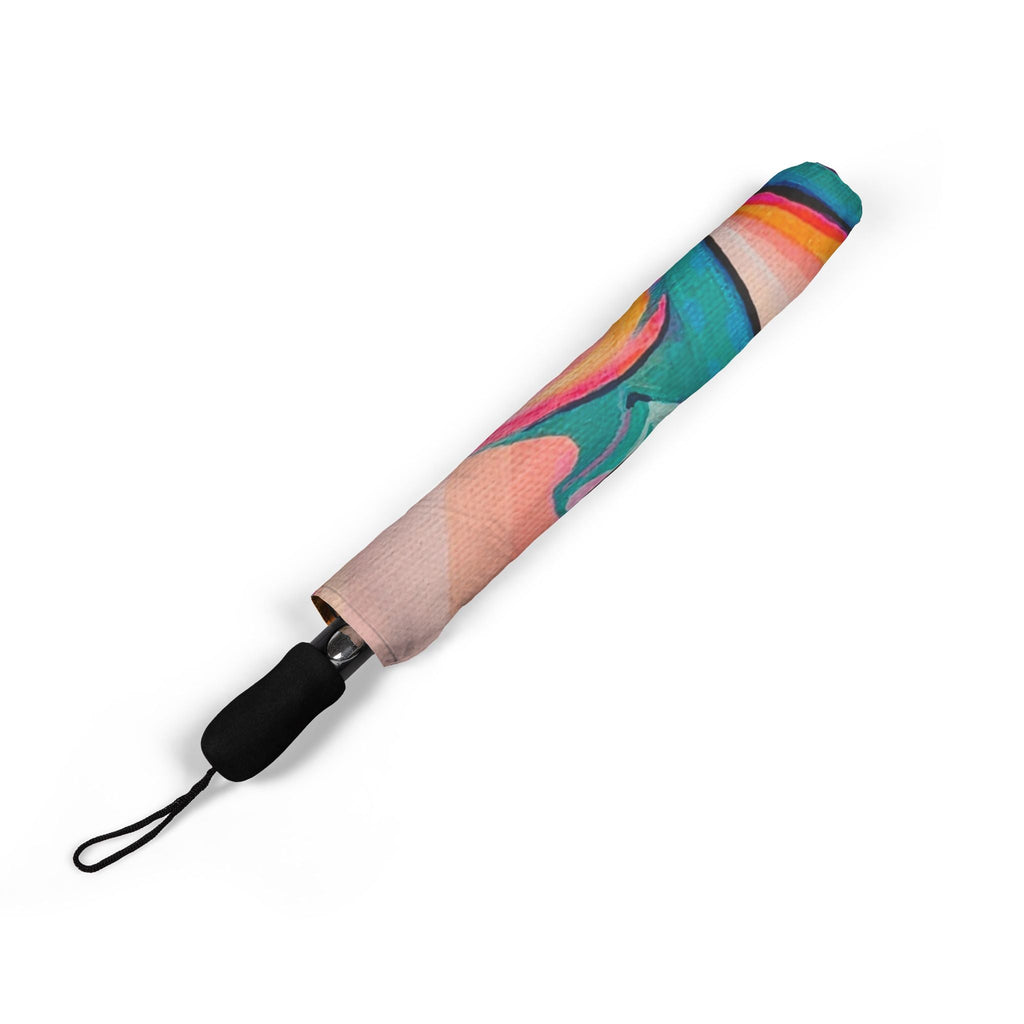 Neon Fish Umbrella - Foldable & Stylish Rain Gear