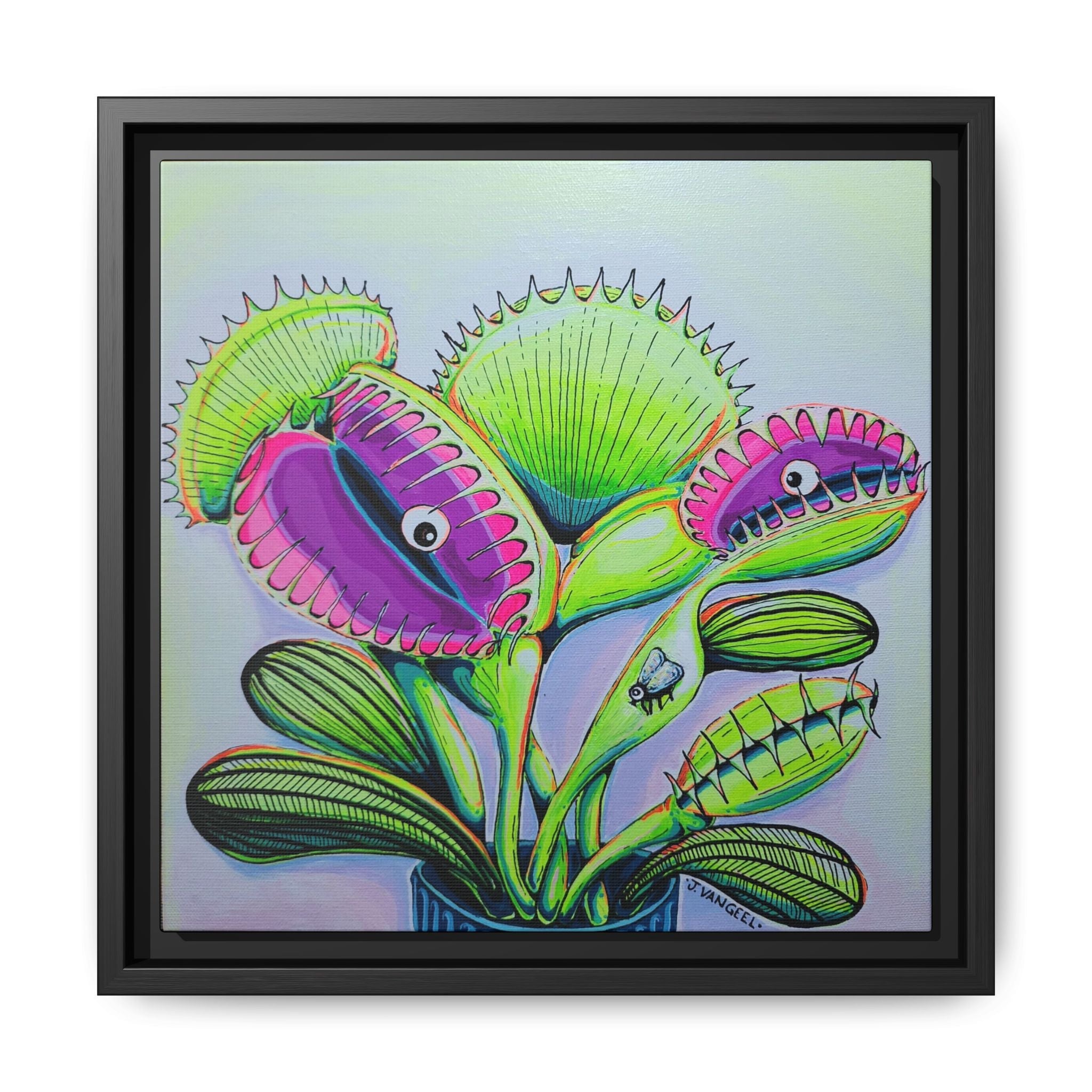Framed Cyclops Venus Fly Trap Canvas Print