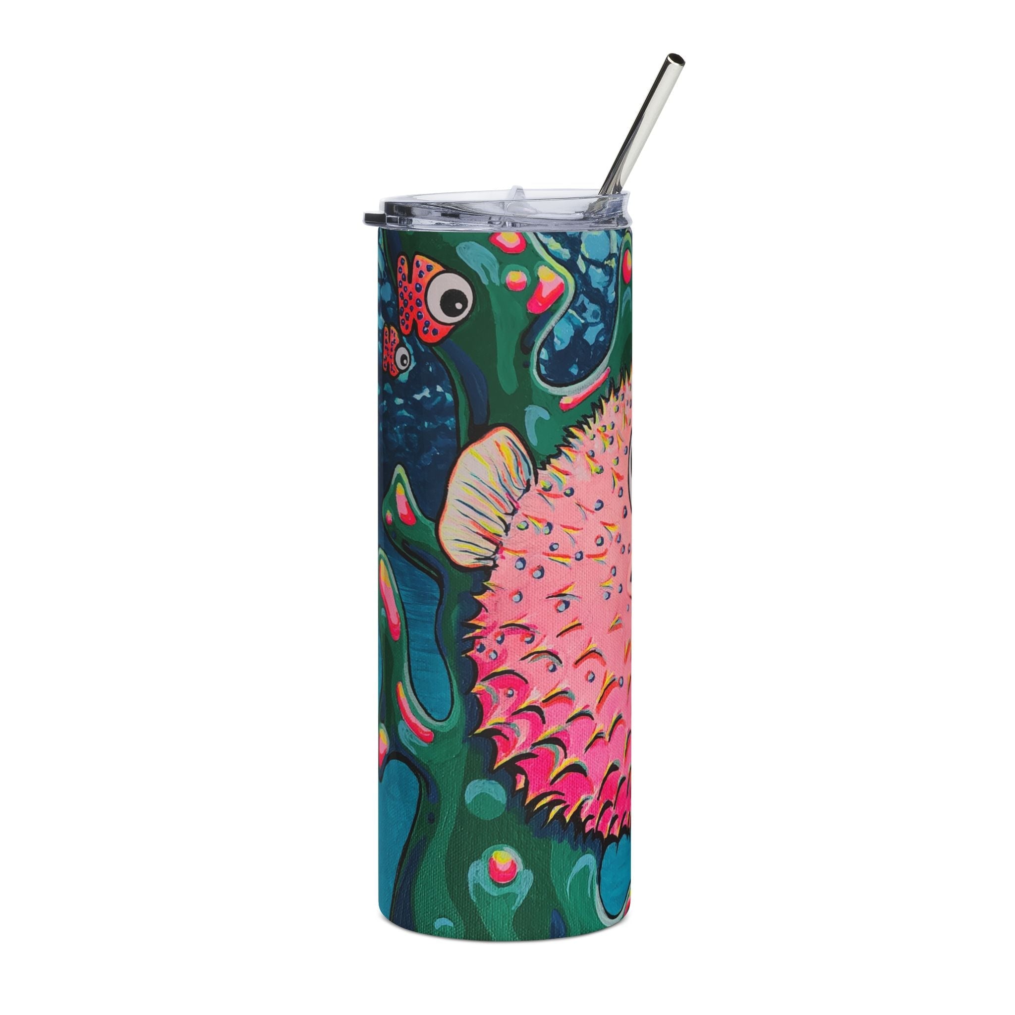 Cyclops Pufferfish Stainless Steel Tumbler, 20oz | Fun Travel Mug, Eco-Friendly