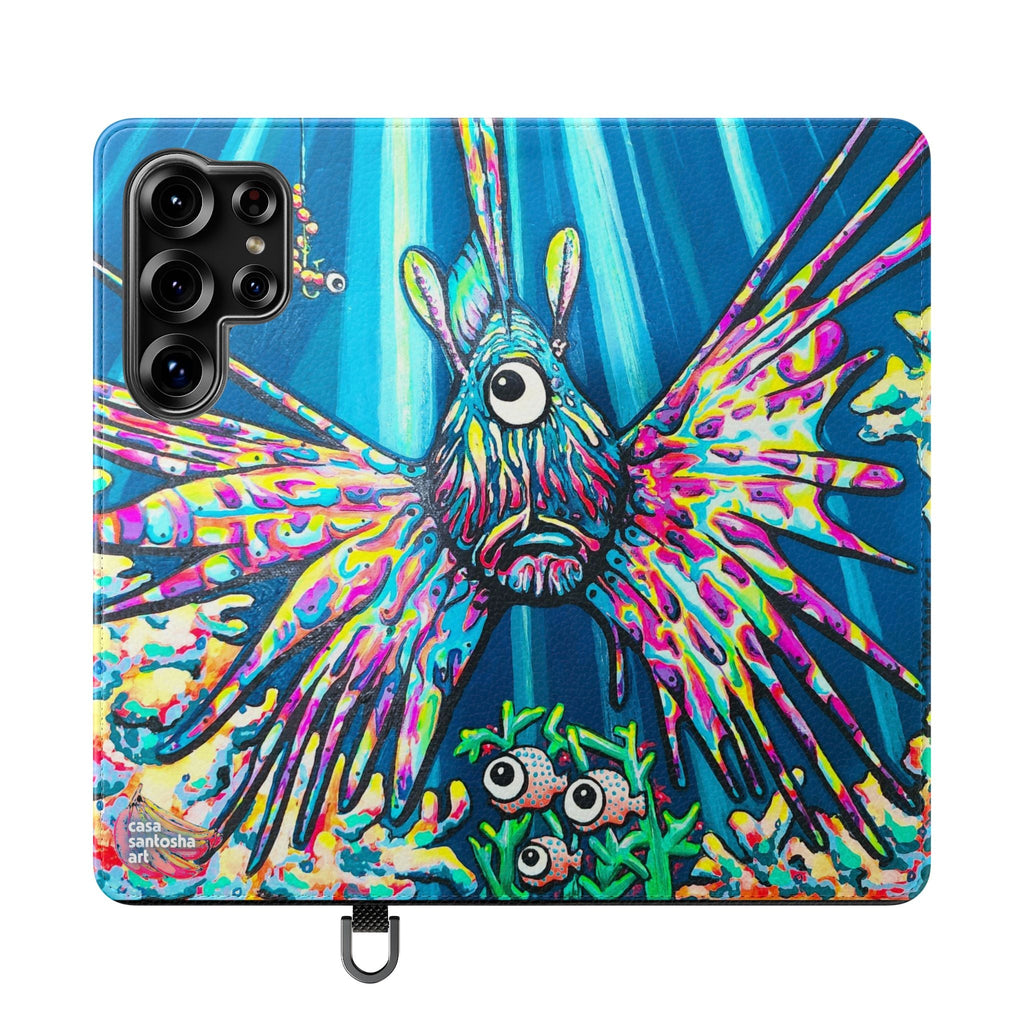 Cyclops Lionfish Flip Phone Case – Wallet Cover with Card Slots