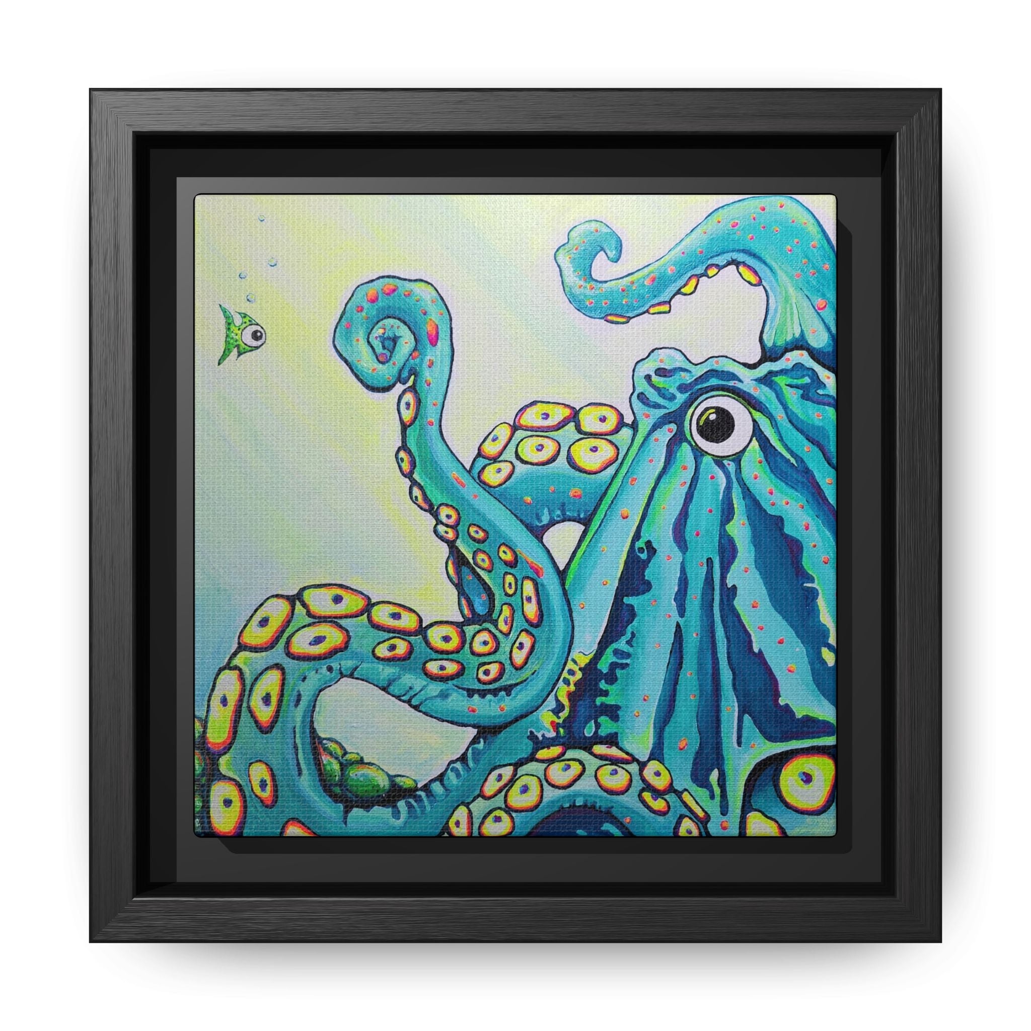 Framed Cyclops Octopus Canvas Print