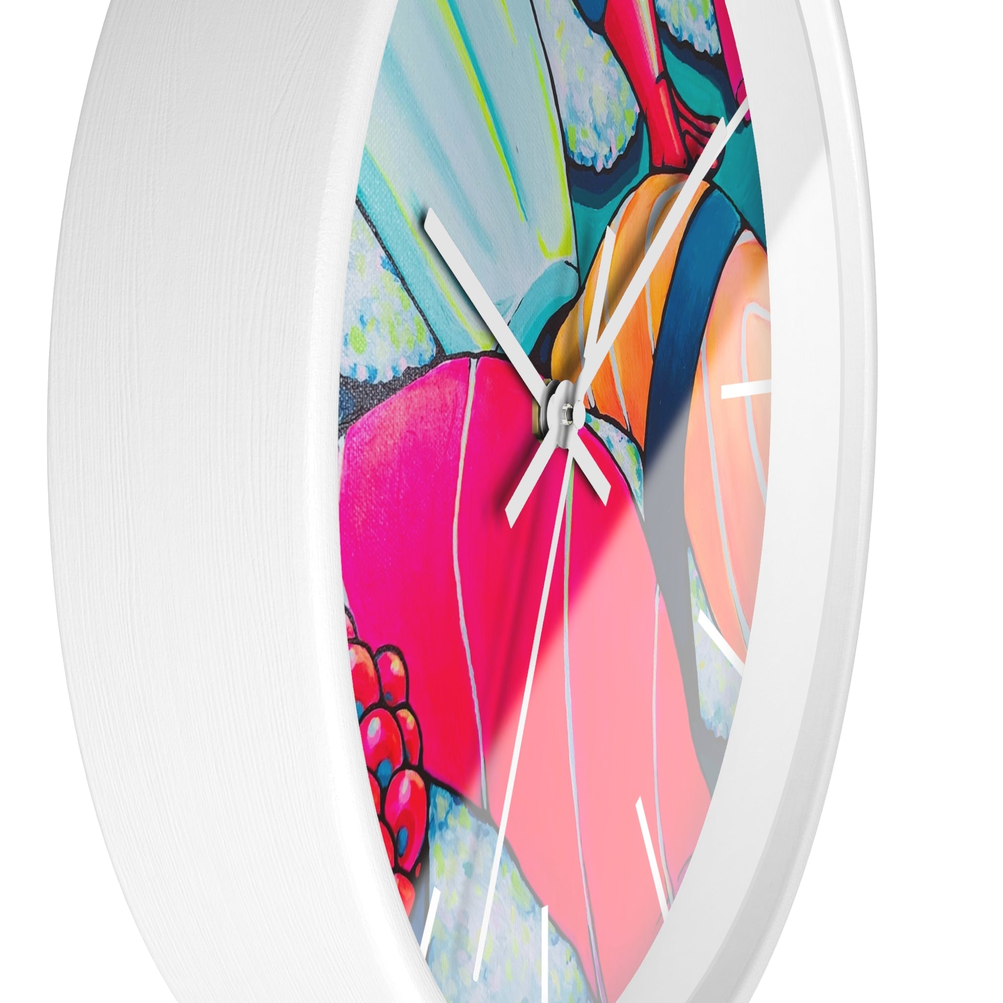 Neon Sushi Pop Art Wall Clock