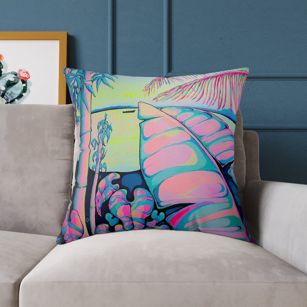 Serenity Bocas Art Canvas Decorative Pillow