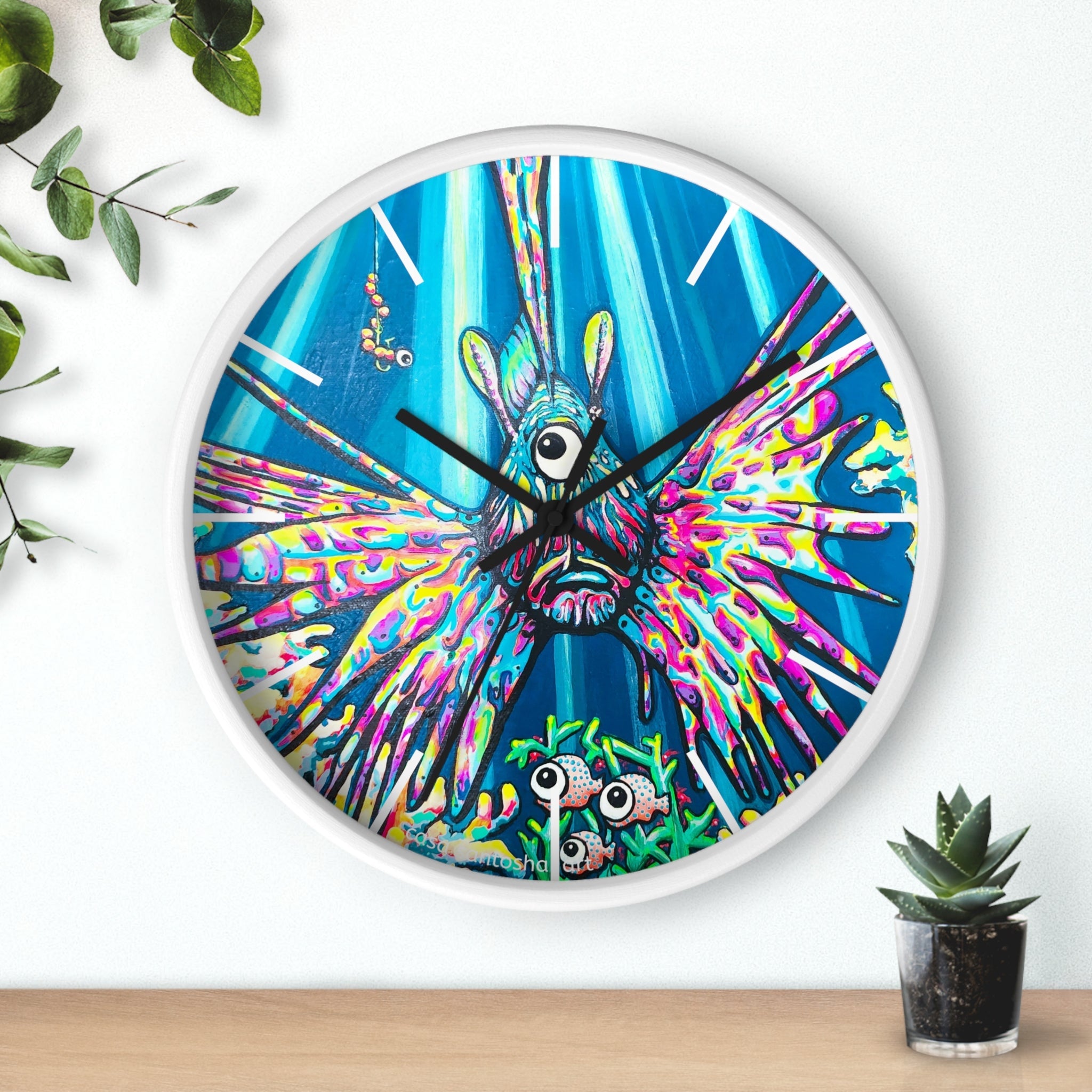 Cyclops Lionfish Pop Art Wall Clock