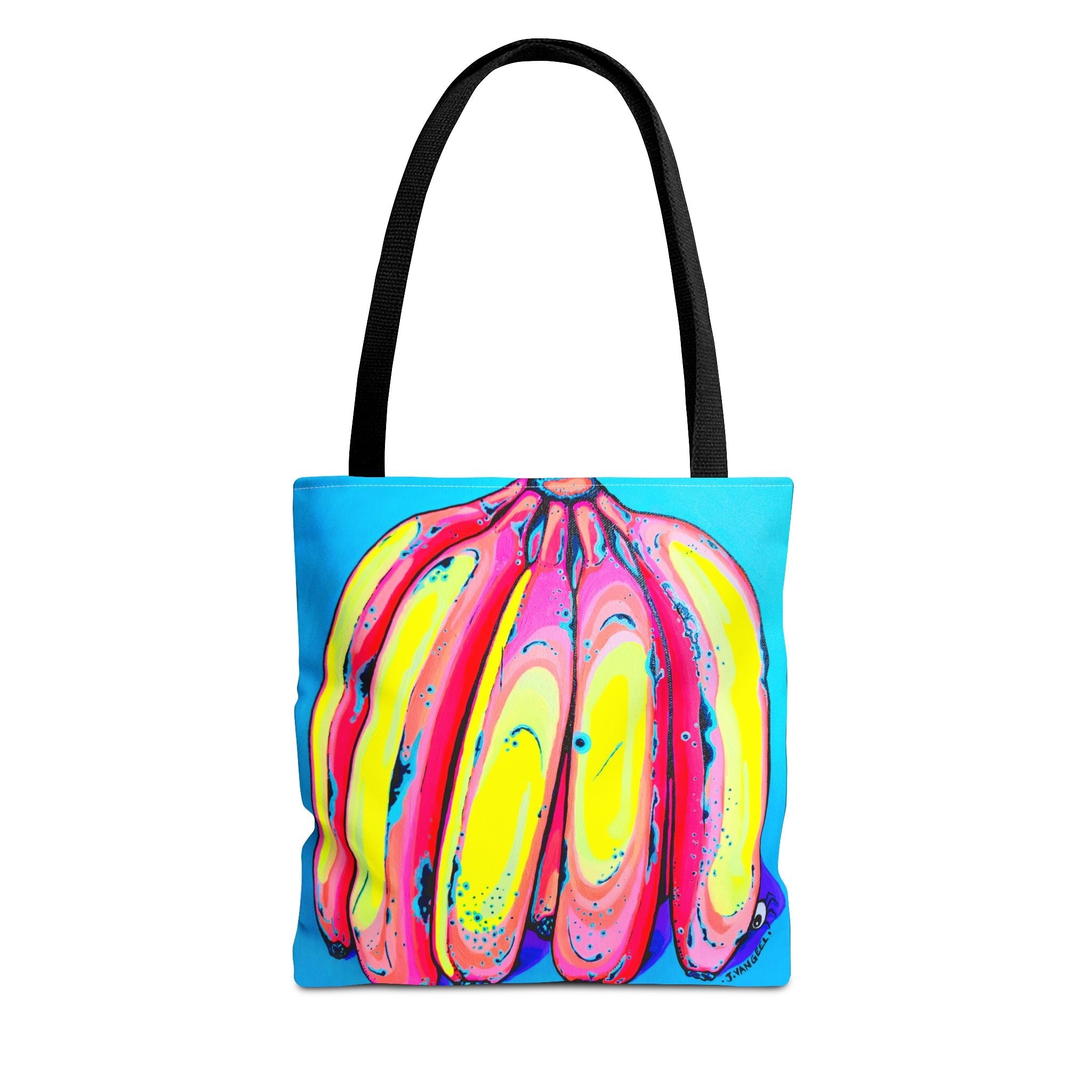 Premium Neon Fat Bananas Tote Bag, Original Artist Design, Reusable Shopping Tote, Eco-Friendly