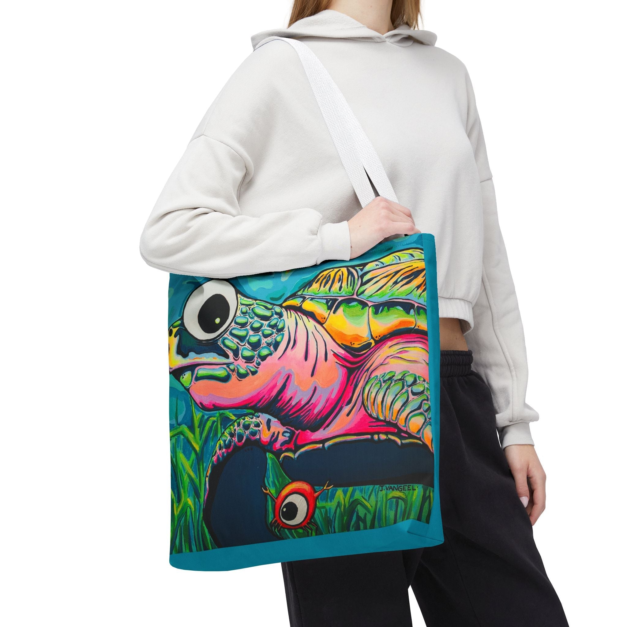 Premium Cyclops Turtle Tote Bag, Original Artist Design, Reusable Shopping Tote,  Eco-Friendly