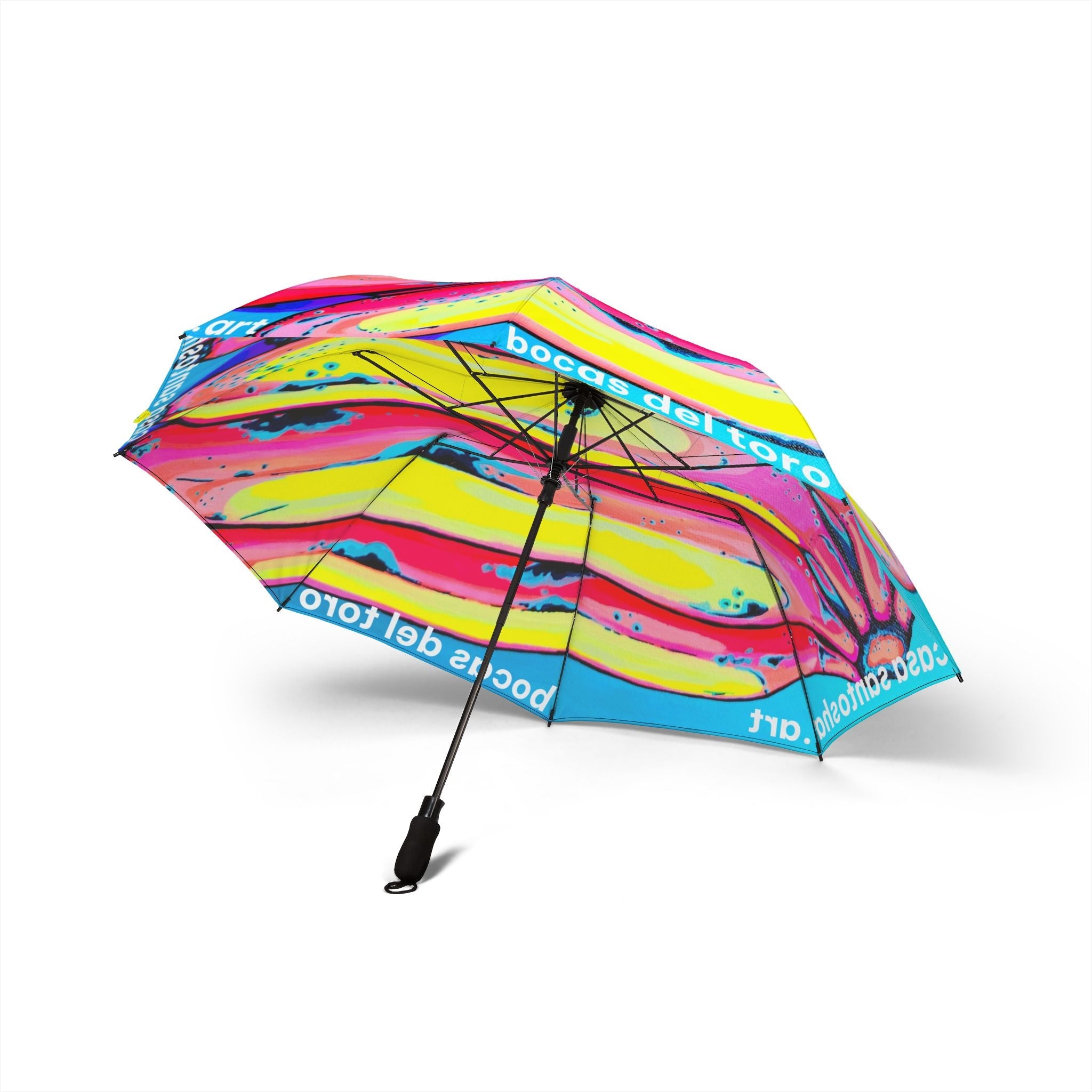 Neon Fat Bananas Umbrella - Foldable & Stylish Rain Gear