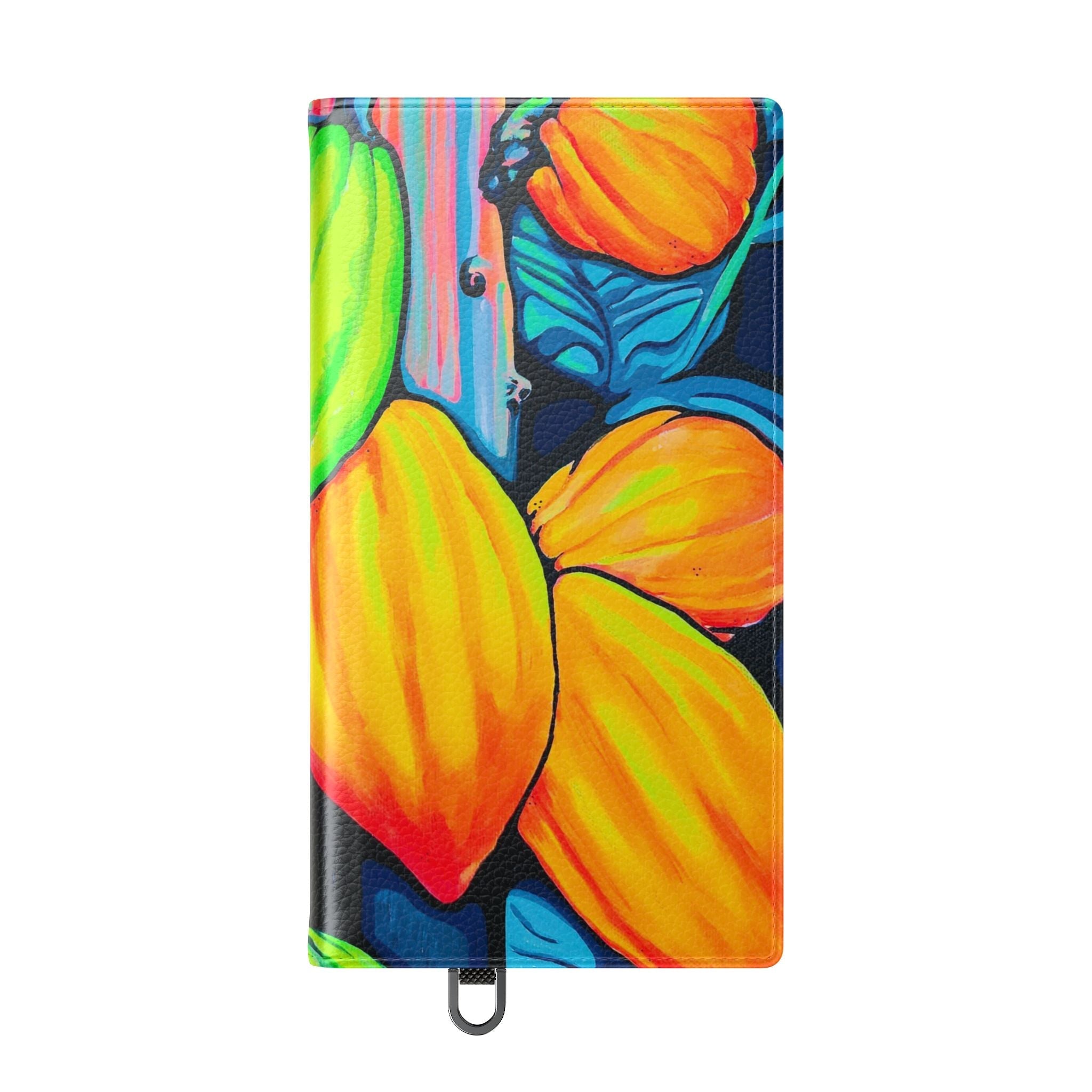 Neon Cacao Flip Phone Case – Wallet Cover with Card Slots