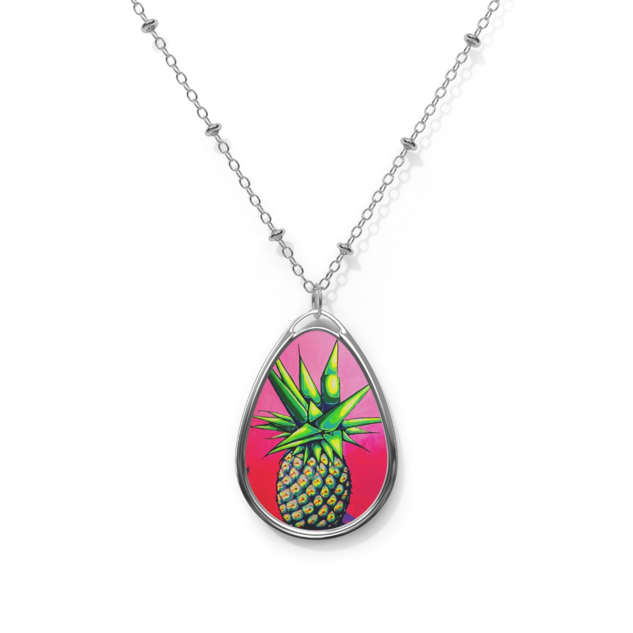 Neon Pineapple Necklace