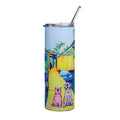 Cyclops Cat and Dog in Bocas Stainless Steel Tumbler, 20oz | Fun Travel Mug, Eco-Friendly