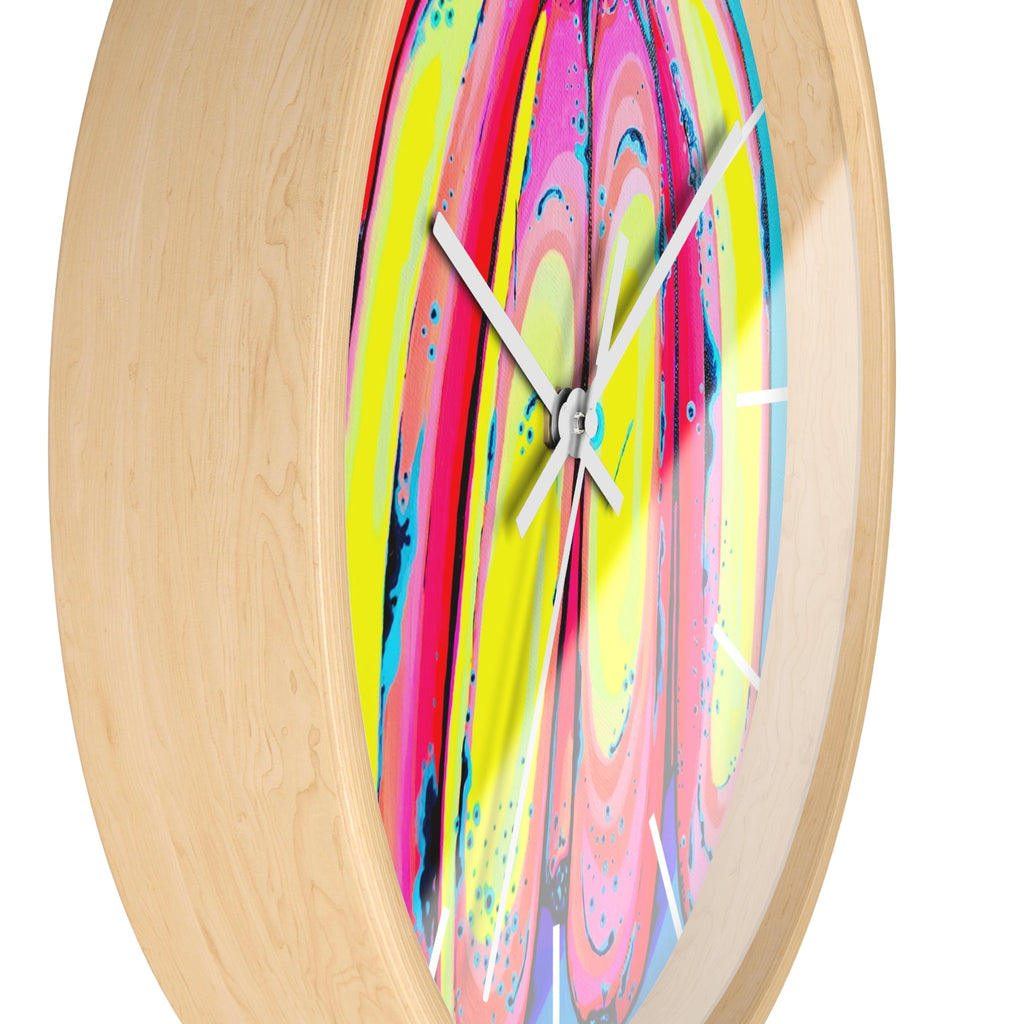 Neon Fat Bananas Pop Art Wall Clock