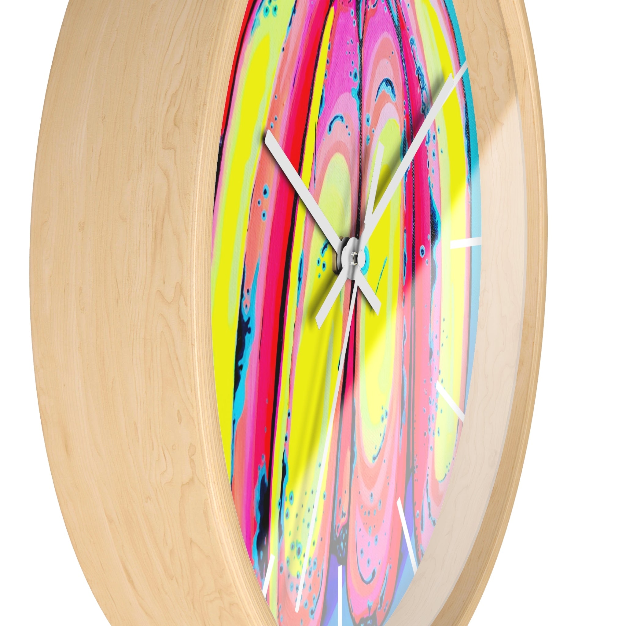Neon Fat Bananas Pop Art Wall Clock