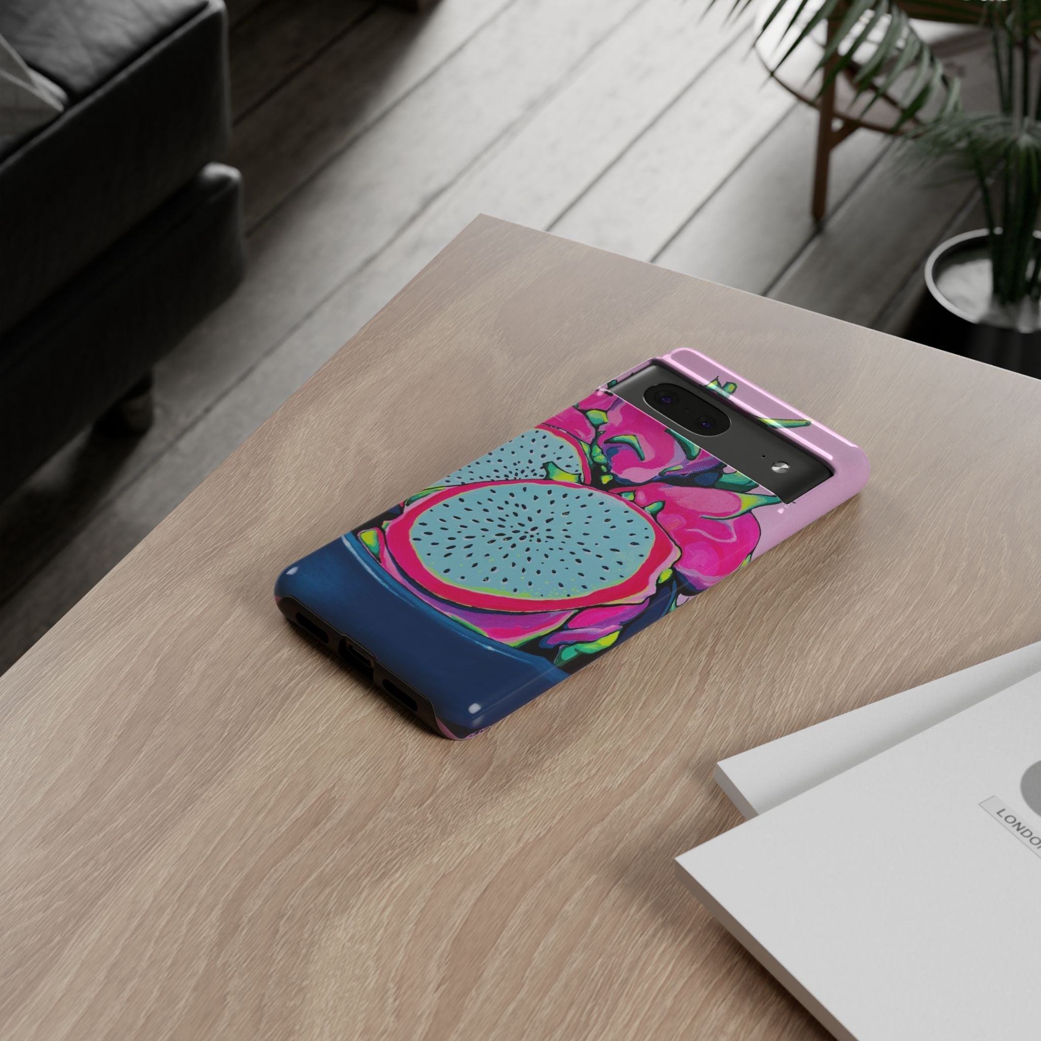 Neon Pink Dragon Fruit Tough Phone Case