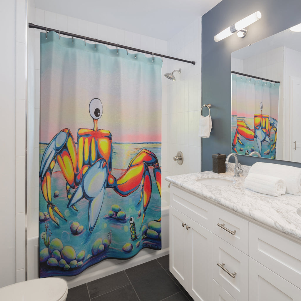 Cyclops Crab Pop Art Shower Curtain