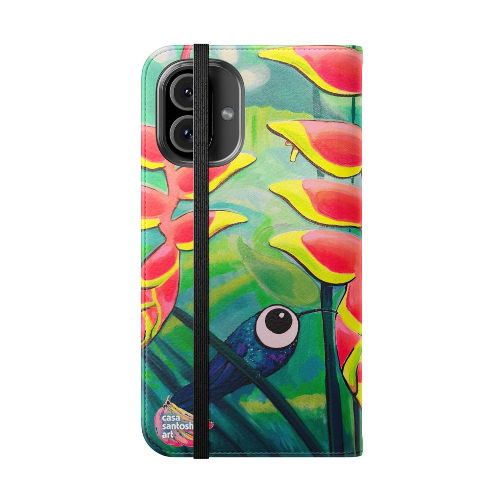 Cyclops Hummingbirds Flip Phone Case – Wallet Cover with Card Slots