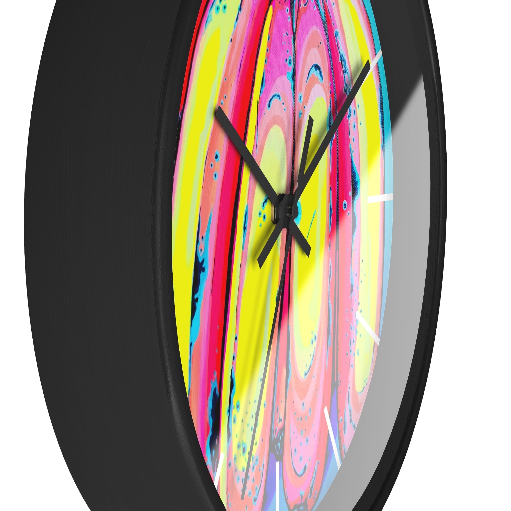 Neon Fat Bananas Pop Art Wall Clock