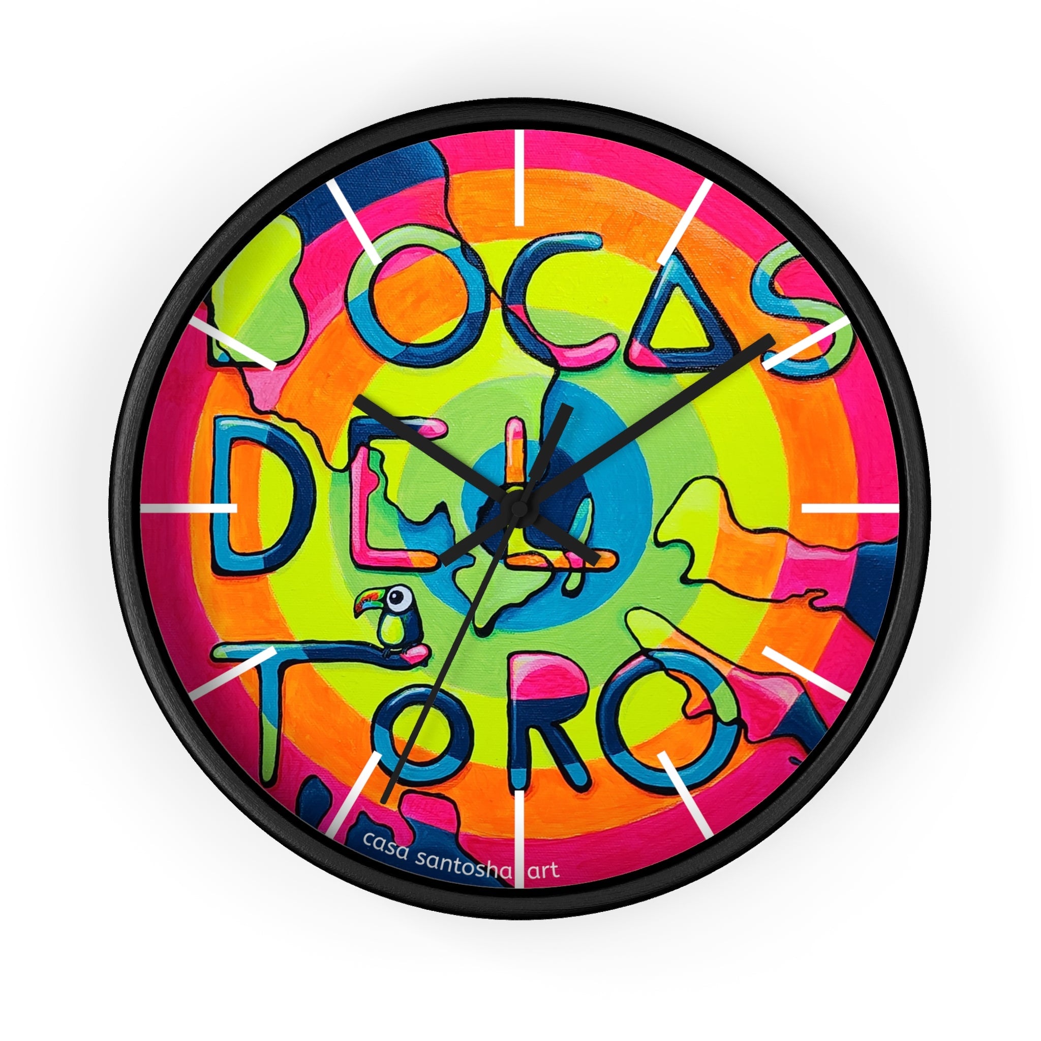 Bocas Del Toro Islands Pop Art Wall Clock
