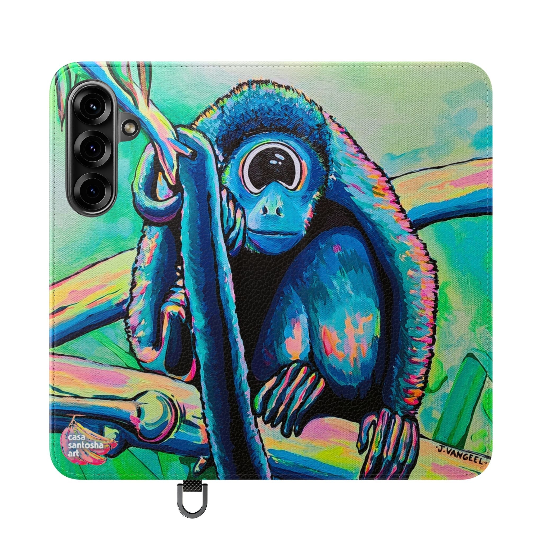 Cyclops Monkey Flip Phone Case – Wallet Cover with Card Slots