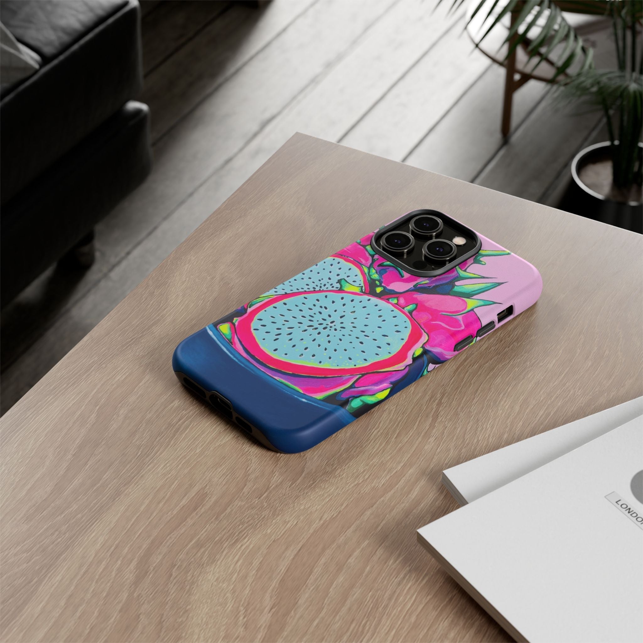 Neon Pink Dragon Fruit Tough Phone Case