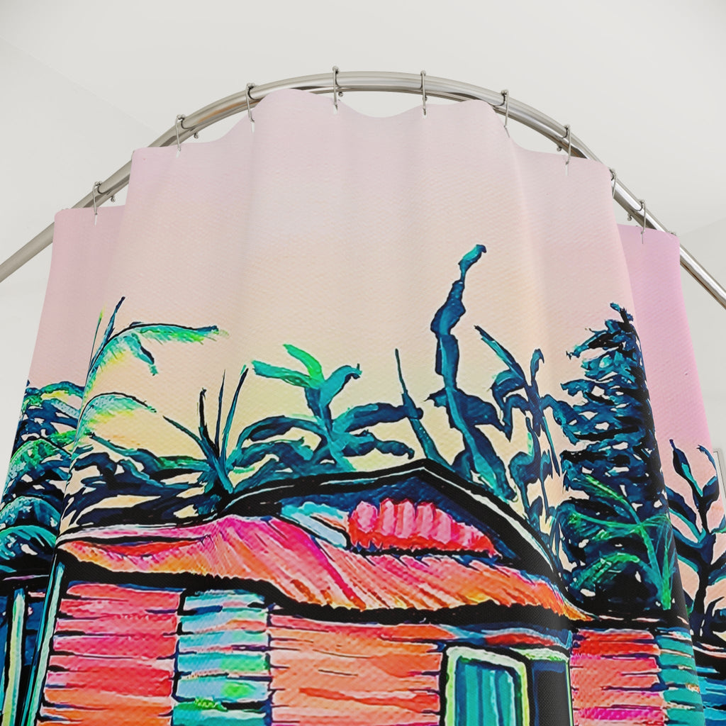 Luis Russell House Bocas Pop Art Shower Curtain