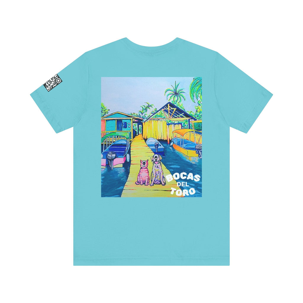 Unisex Cyclops Cat and Dog in Bocas Tee