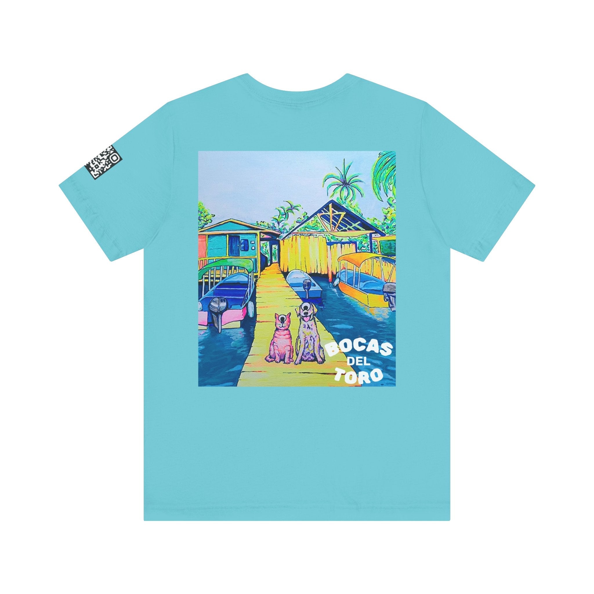 Unisex Cyclops Cat and Dog in Bocas Tee