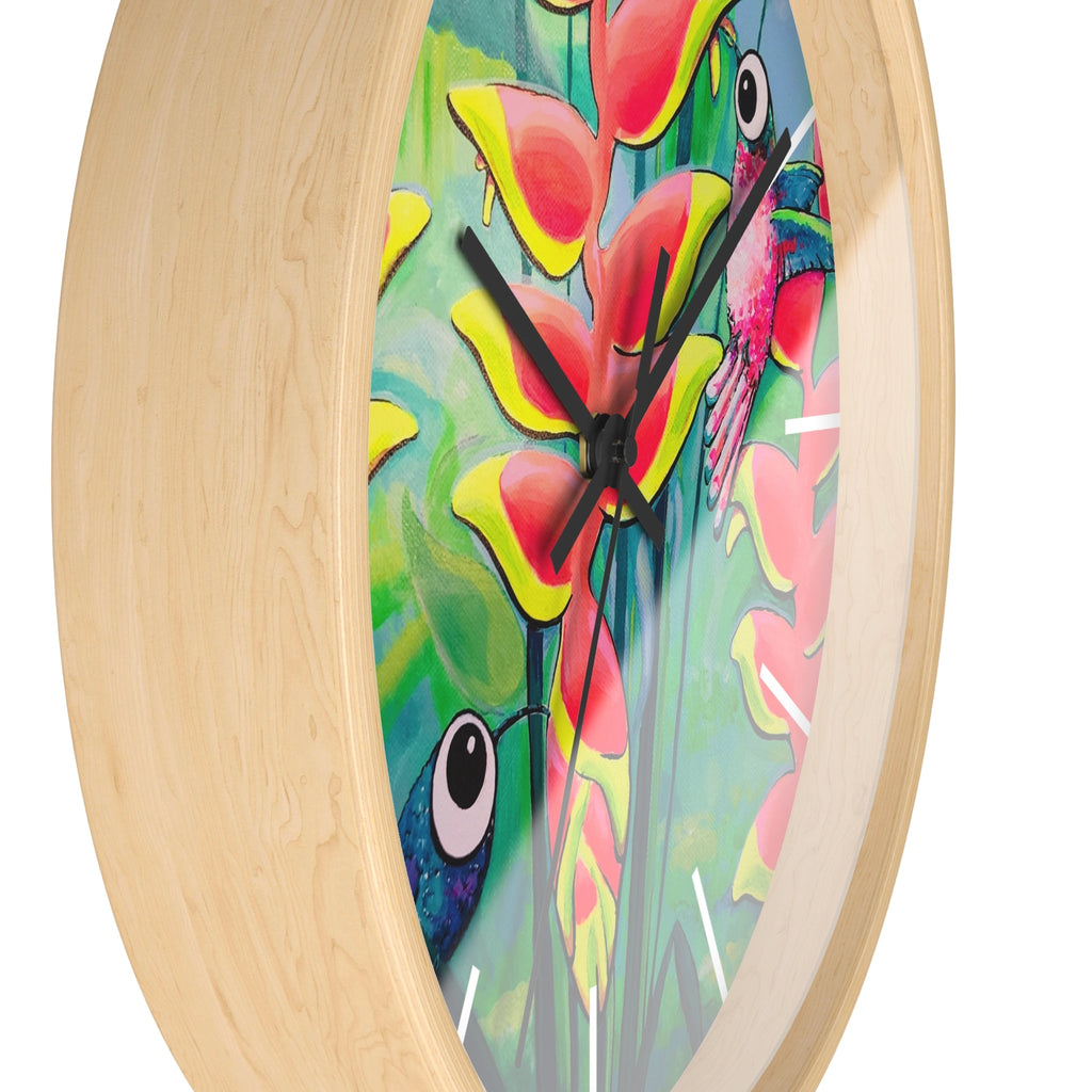 Cyclops Hummingbirds Pop Art Wall Clock