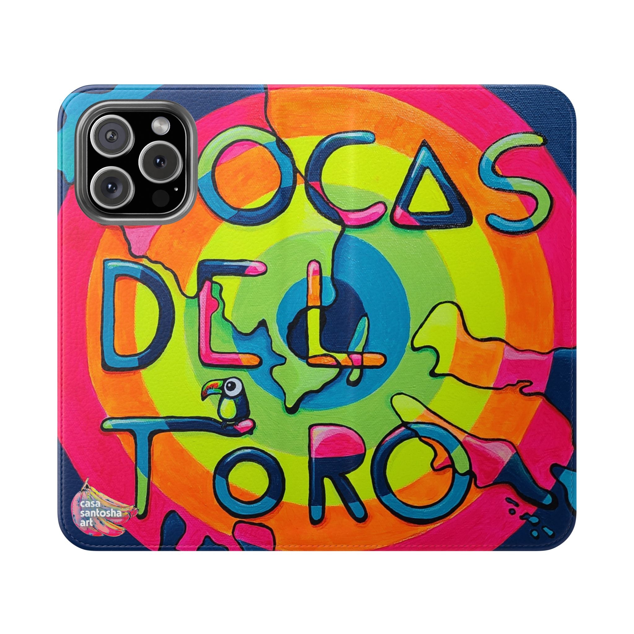 Bocas Del Toro Islands Flip Phone Case – Wallet Cover with Card Slots